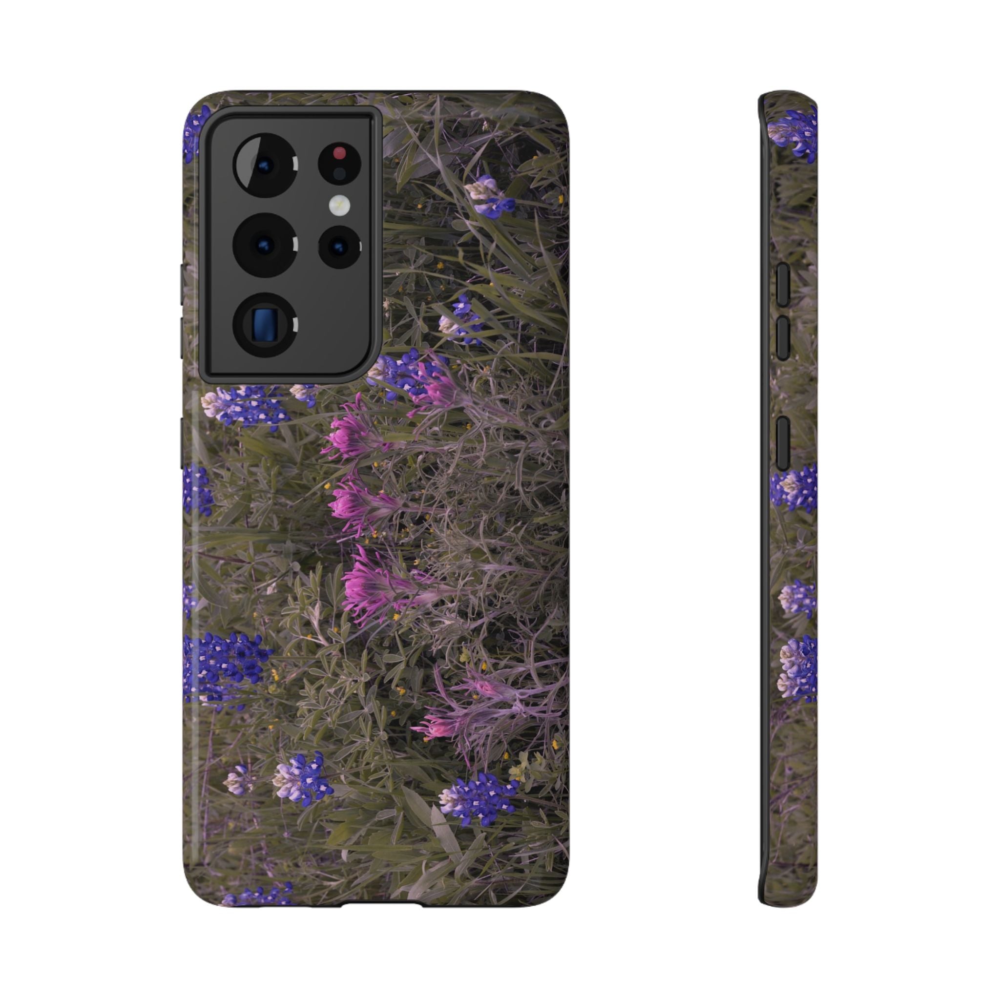 Phone Case - Texas Icons, Bluebonnets and Paintbrushes - My Blu Horizon