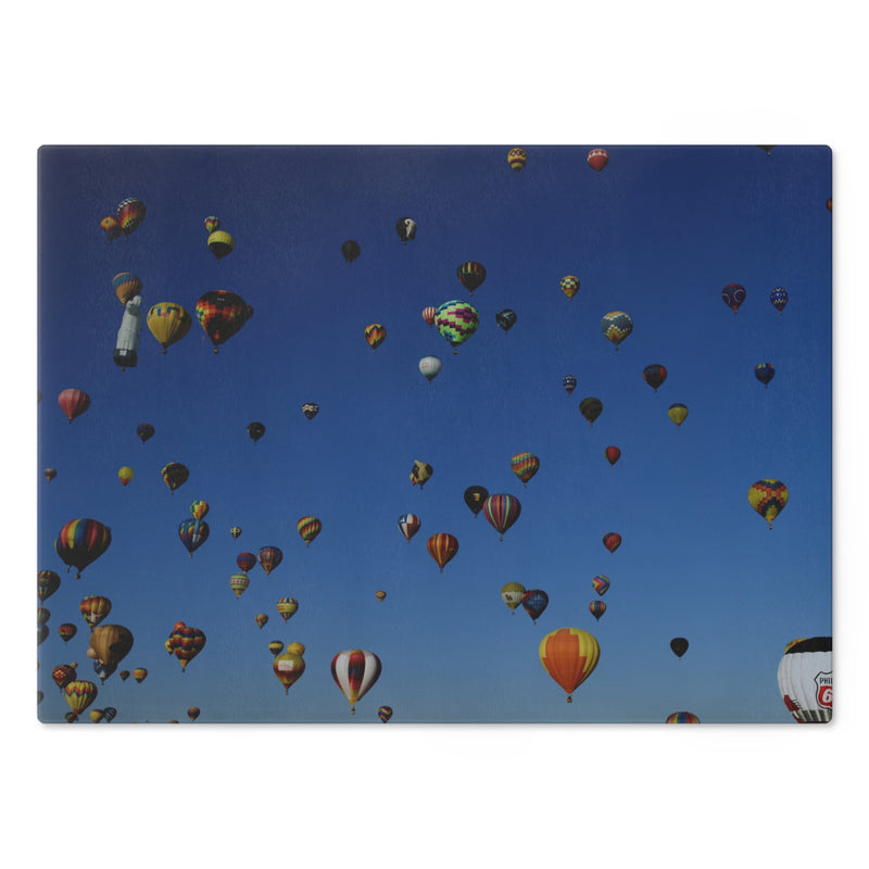 Tempered Glass Cutting Board - Balloon Fiesta Mass Ascension Box - My Blu Horizon