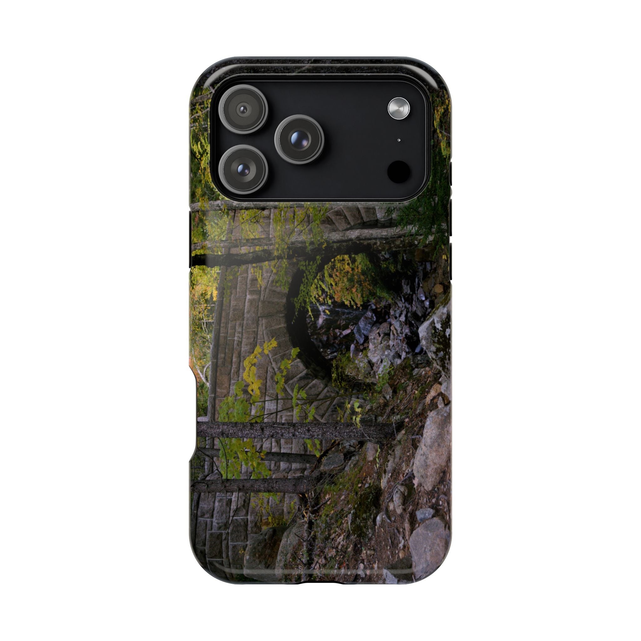 Phone Case | Waterfall Bridge Summer | Acadia National Park | My Blu Horizon