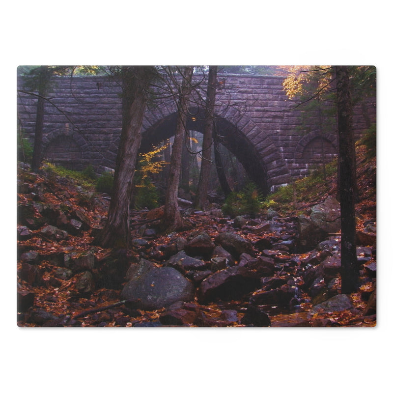 Tempered Glass Cutting Board - Hemlock Bridge,  Acadia - My Blu Horizon