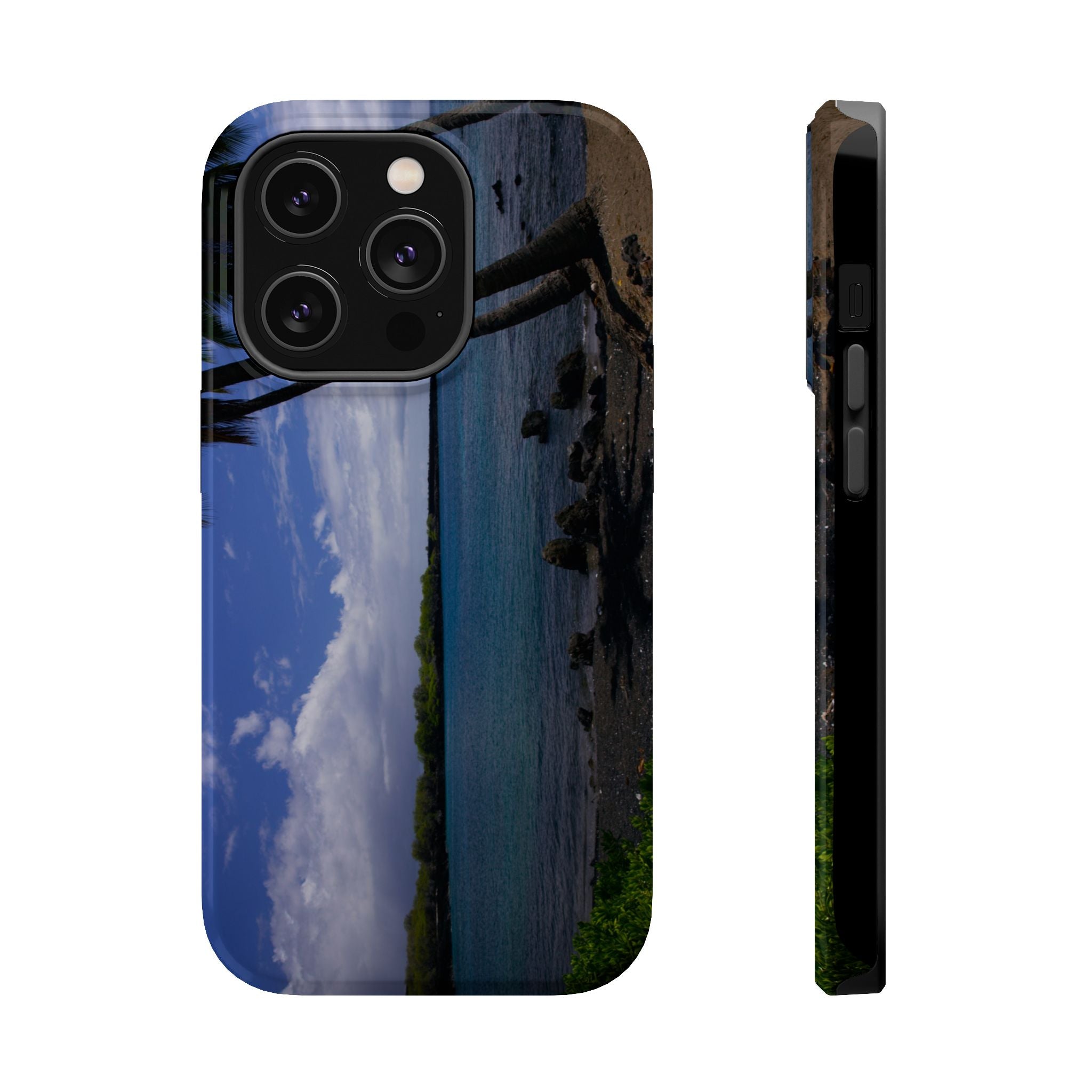 iPhone MagSafe Case | Big Island Black Sand and Blue Ocean | Hawaii | My Blu Horizon