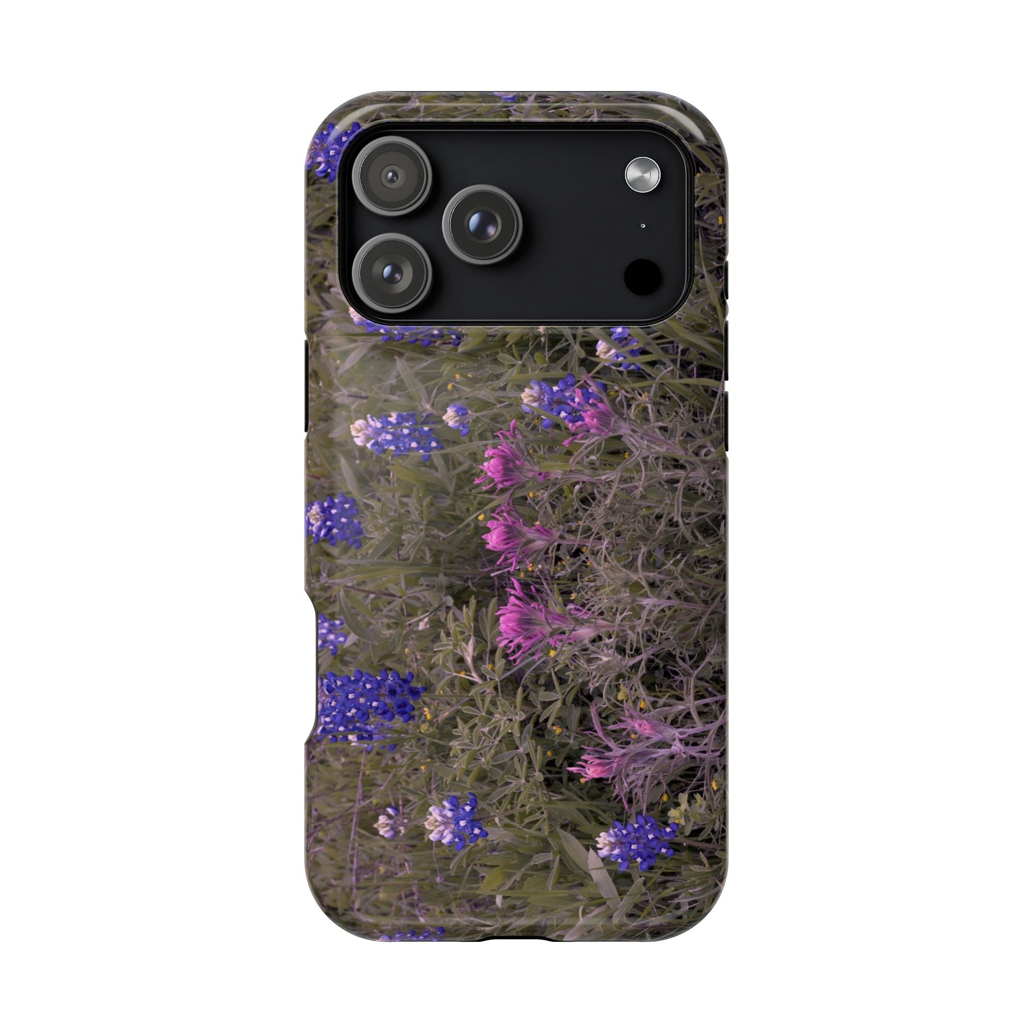 Iphone MagSafe Case -Texas Icons Bluebonnets and Paintbrushes - My Blu Horizon