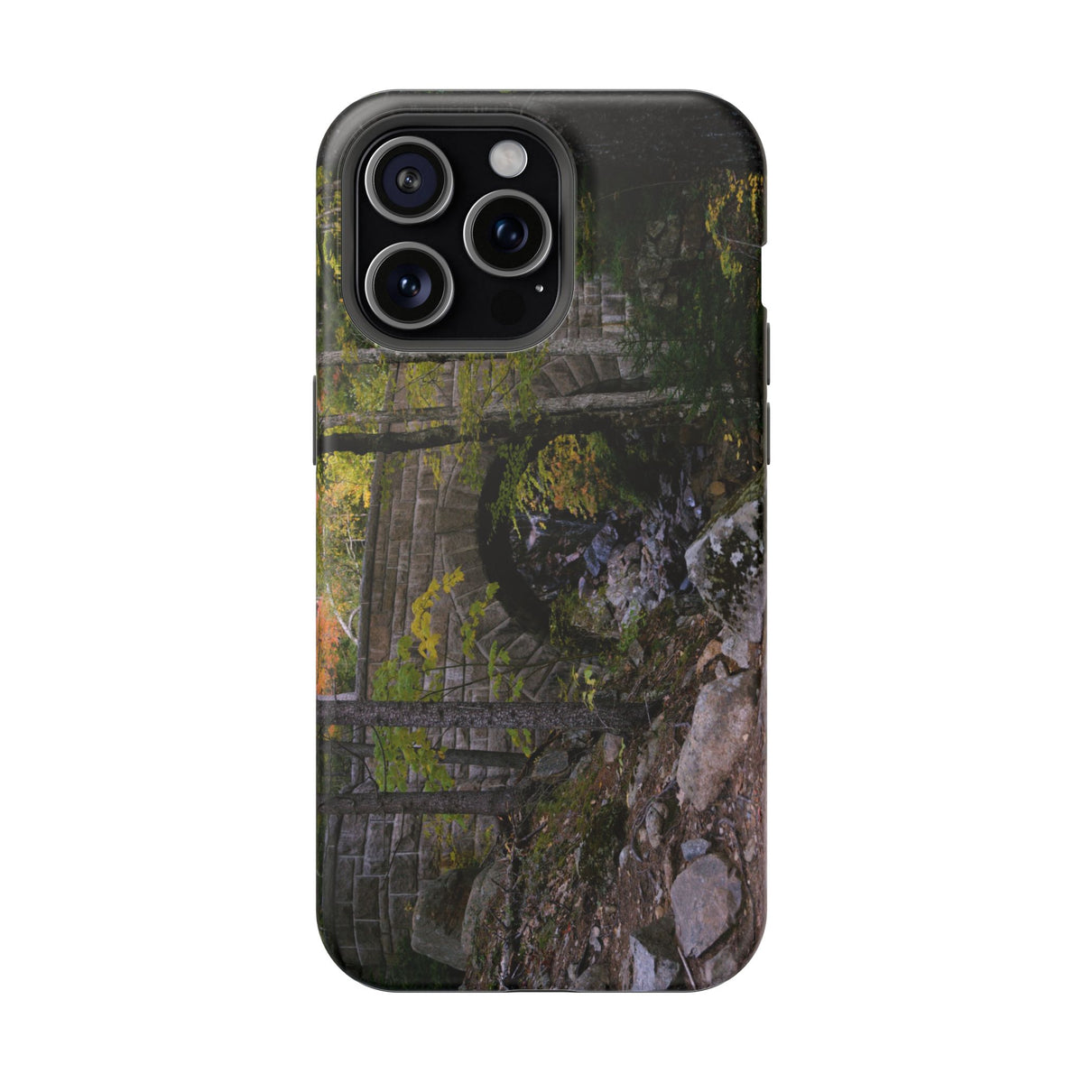 iPhone MagSafe Case | Waterfall Bridge Summer | Acadia National Park | My Blu Horizon