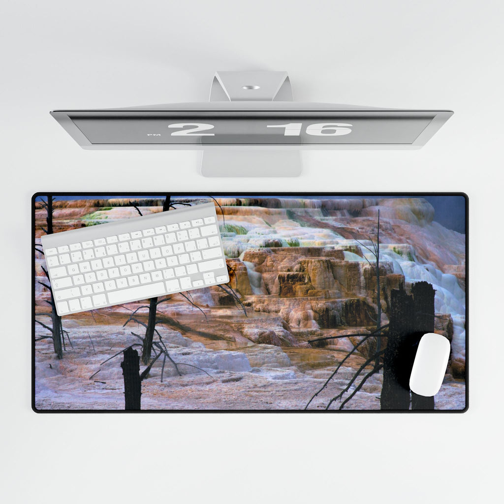 Premium Mouse Pads and Desk Mats | Canary Springs, Mammoth Hotsprings Yellowstone