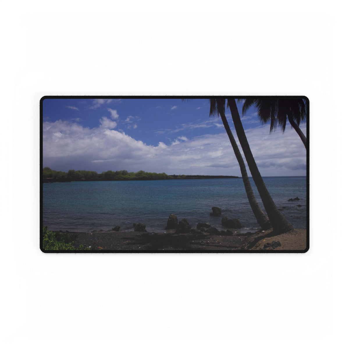 Premium Mouse Pad or Desk Mat | Big Island Black Sand and Blue Ocean | Hawaii | My Blu Horizon