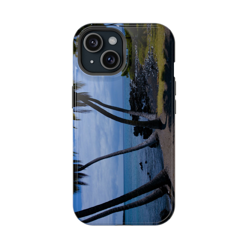 Iphone MagSafe Case - Hawaiian Beach and Palm Trees - My Blu Horizon
