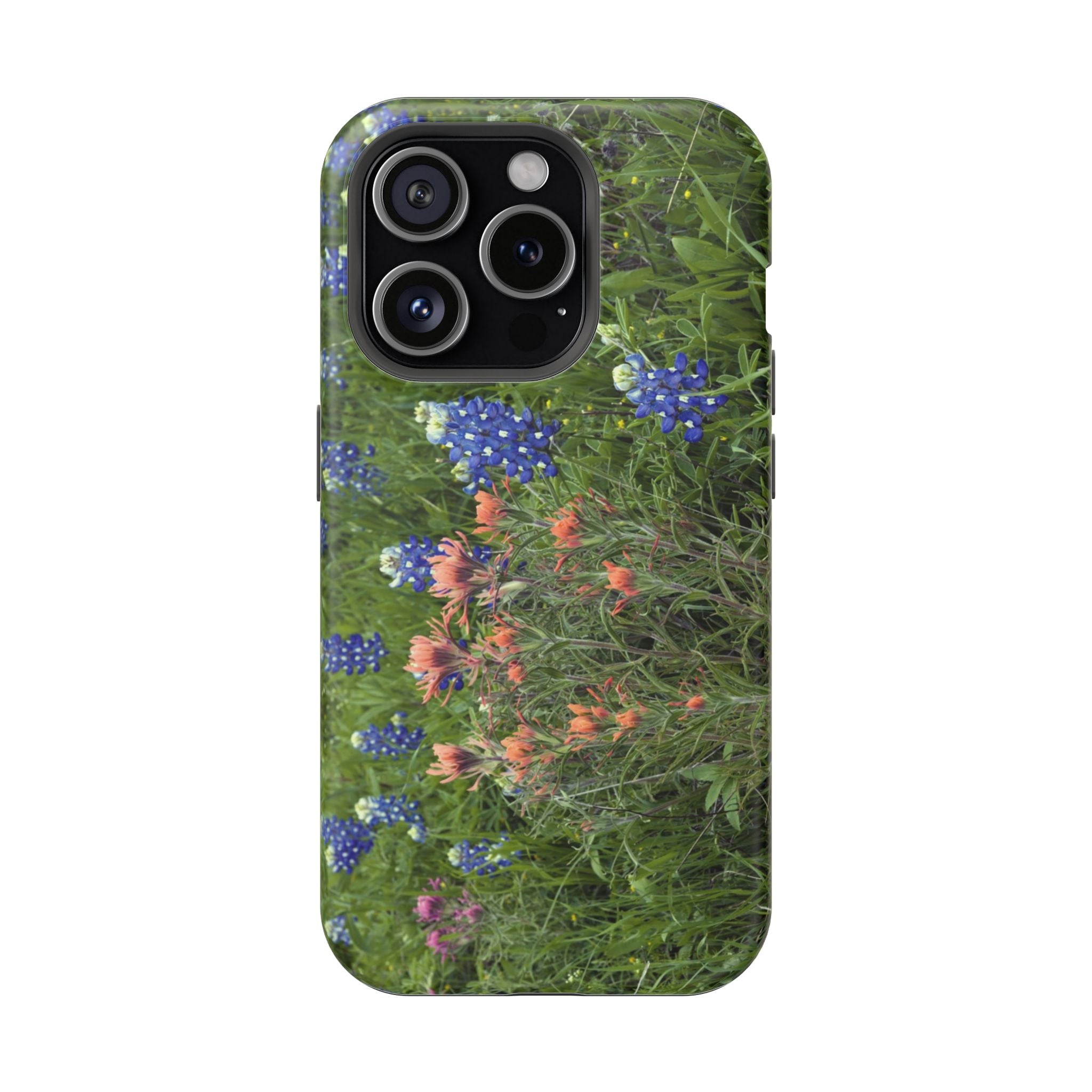 Iphone MagSafe Case - Bluebonnets and Indian Paintbrushes - My Blu Horizon