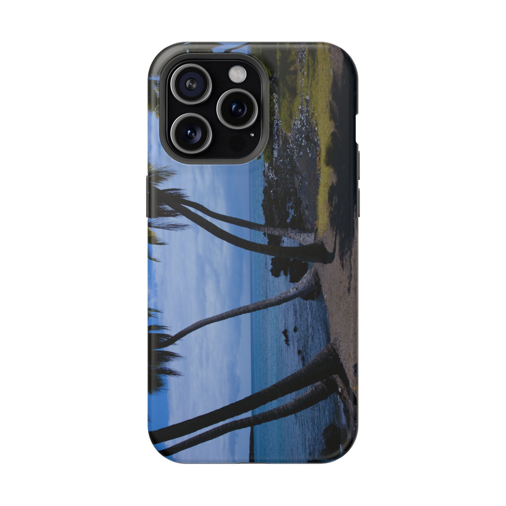 Iphone MagSafe Case - Hawaiian Beach and Palm Trees - My Blu Horizon