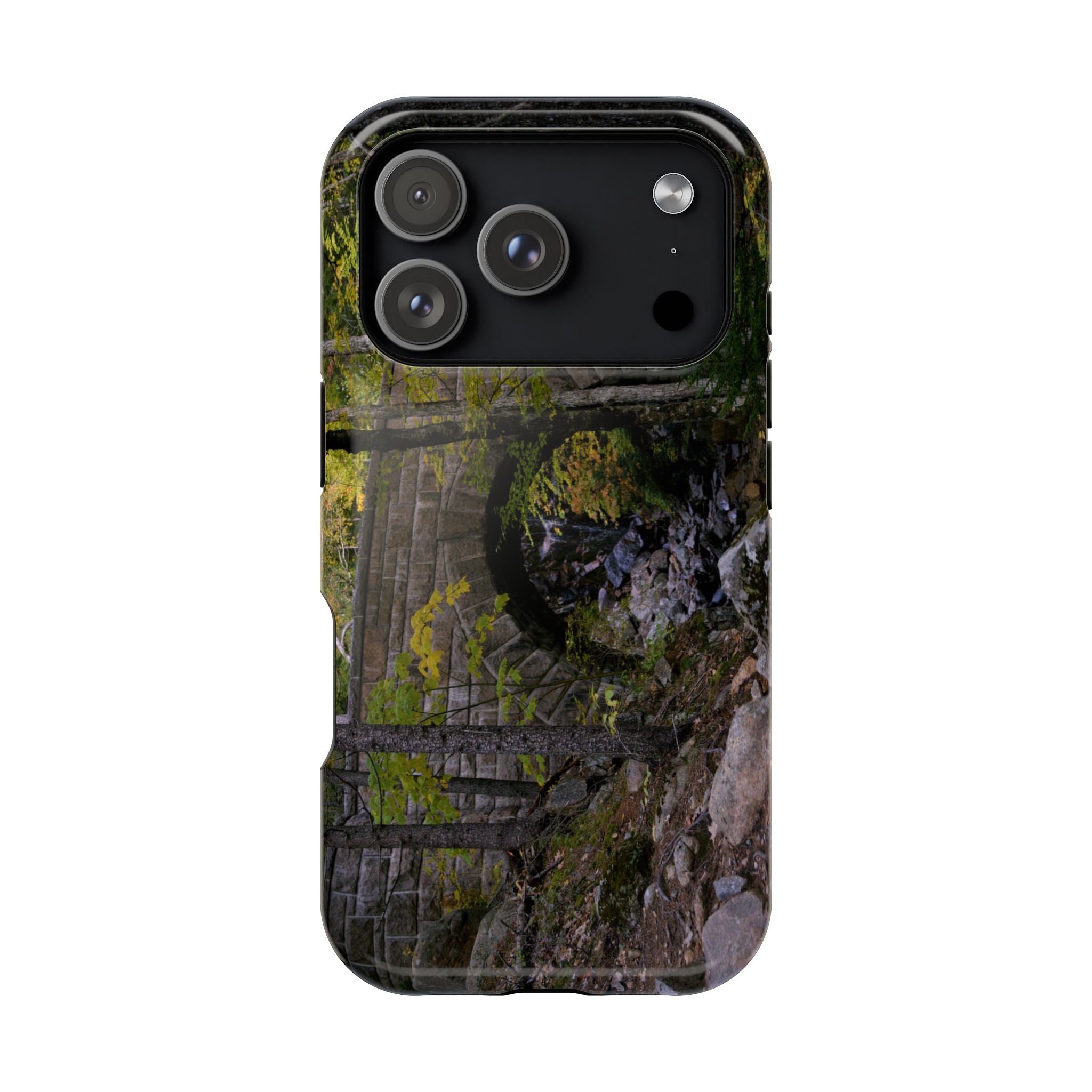 Phone Case | Waterfall Bridge Summer | Acadia National Park | My Blu Horizon