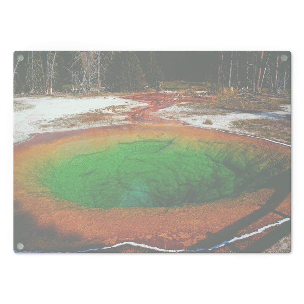 Tempered Glass Cutting Board - Morning Glory Pool, Yellowstone National Park - My Blu Horizon