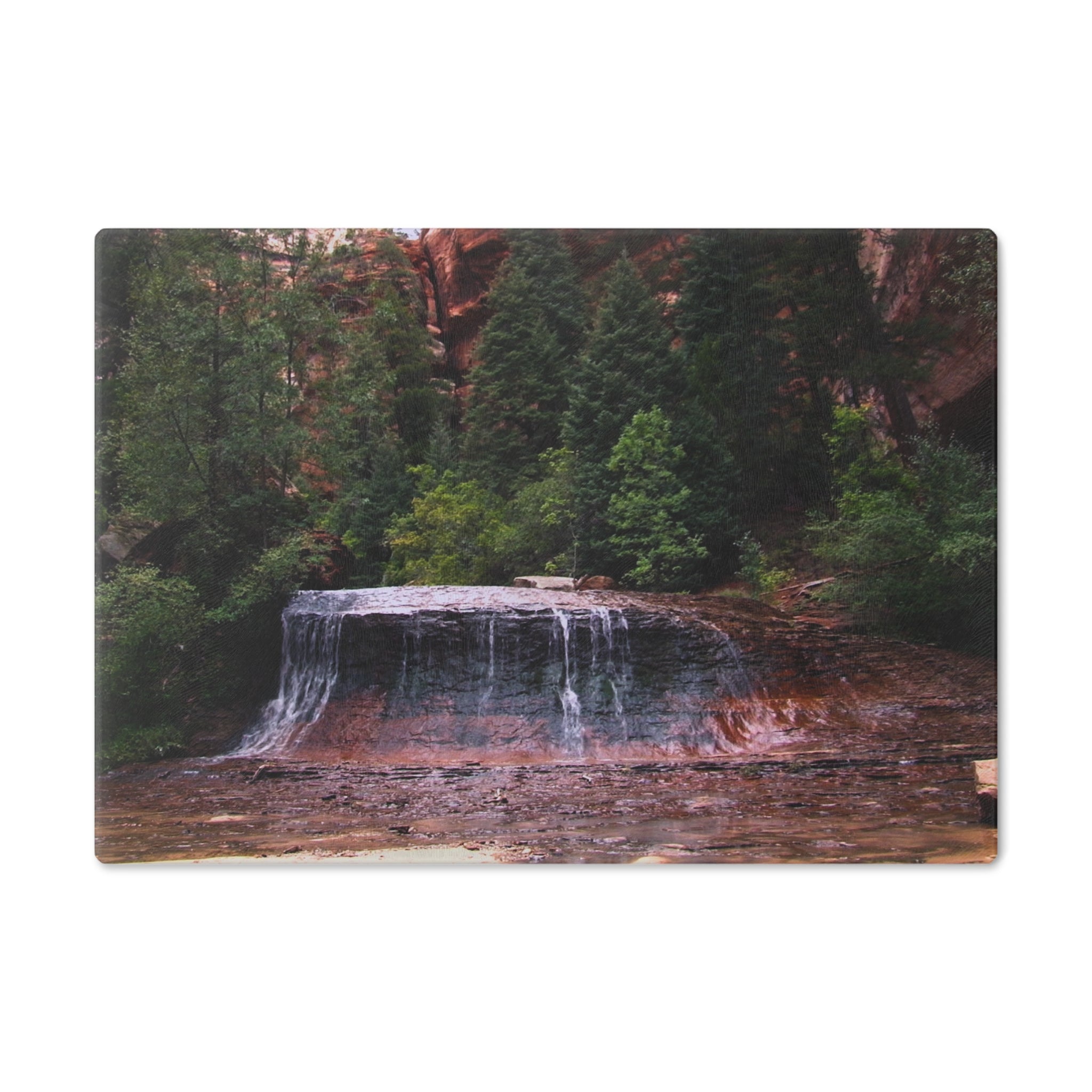 Tempered Glass Cutting Board - Arch Angel Cascades, Zion National Park - My Blu Horizon