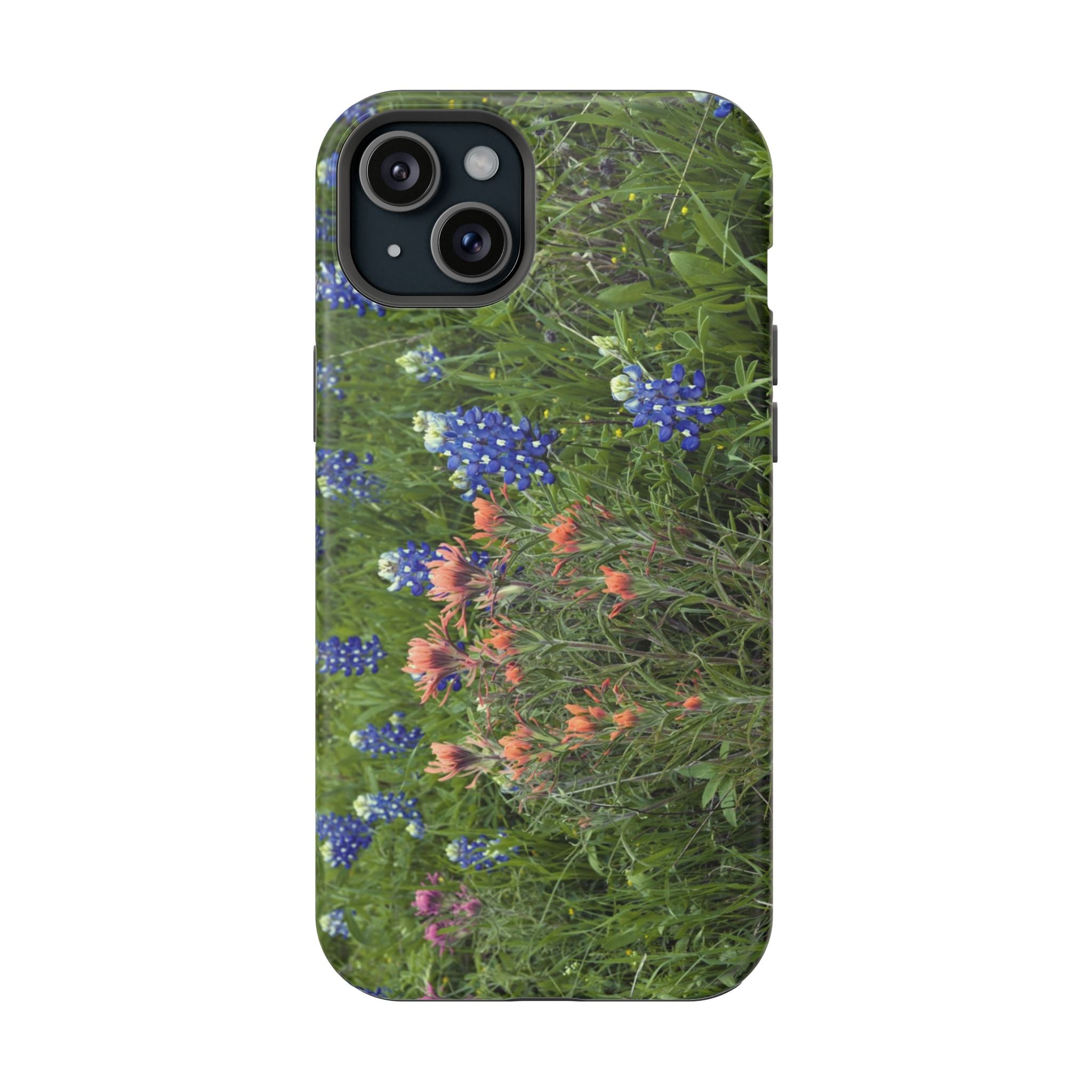 Iphone MagSafe Case - Bluebonnets and Indian Paintbrushes - My Blu Horizon