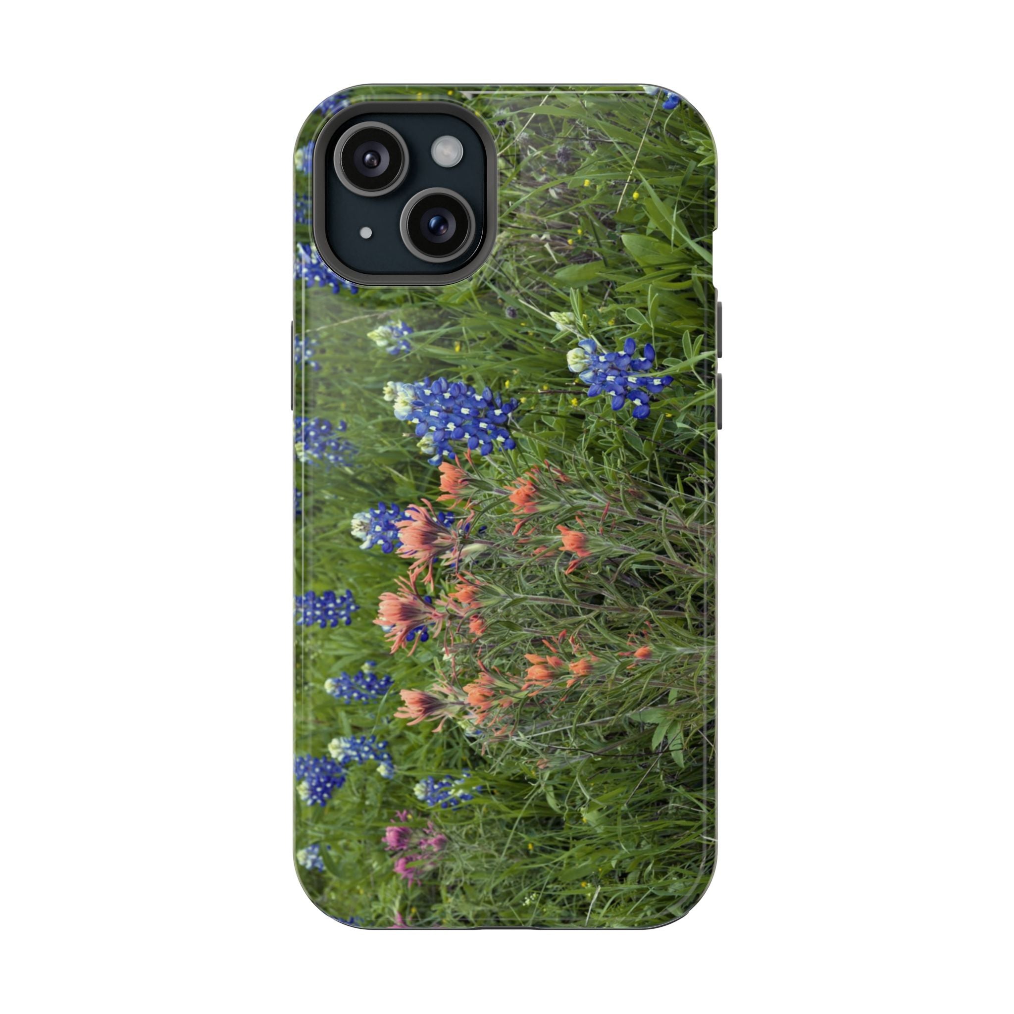 Iphone MagSafe Case - Bluebonnets and Indian Paintbrushes - My Blu Horizon