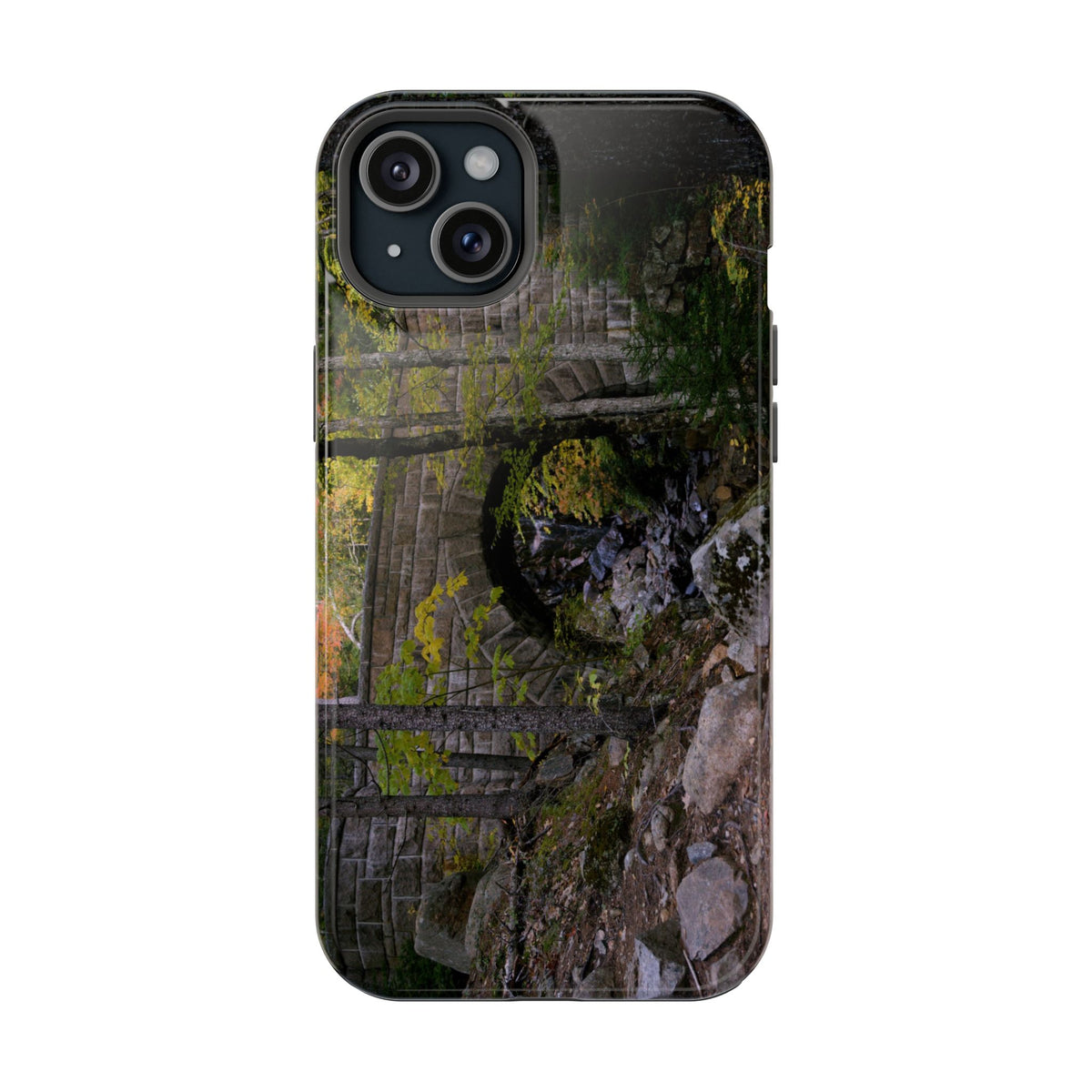 iPhone MagSafe Case | Waterfall Bridge Summer | Acadia National Park | My Blu Horizon