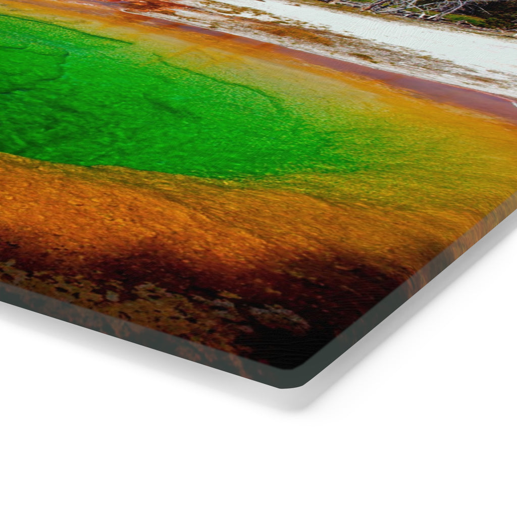 Tempered Glass Cutting Board - Morning Glory Pool, Yellowstone National Park - My Blu Horizon