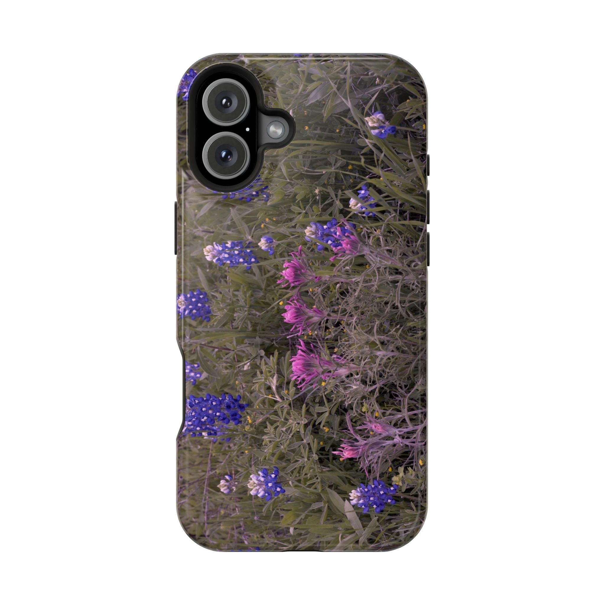 Iphone MagSafe Case -Texas Icons Bluebonnets and Paintbrushes - My Blu Horizon
