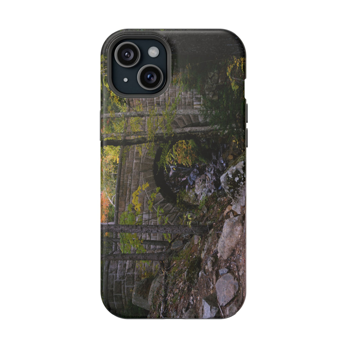 iPhone MagSafe Case | Waterfall Bridge Summer | Acadia National Park | My Blu Horizon
