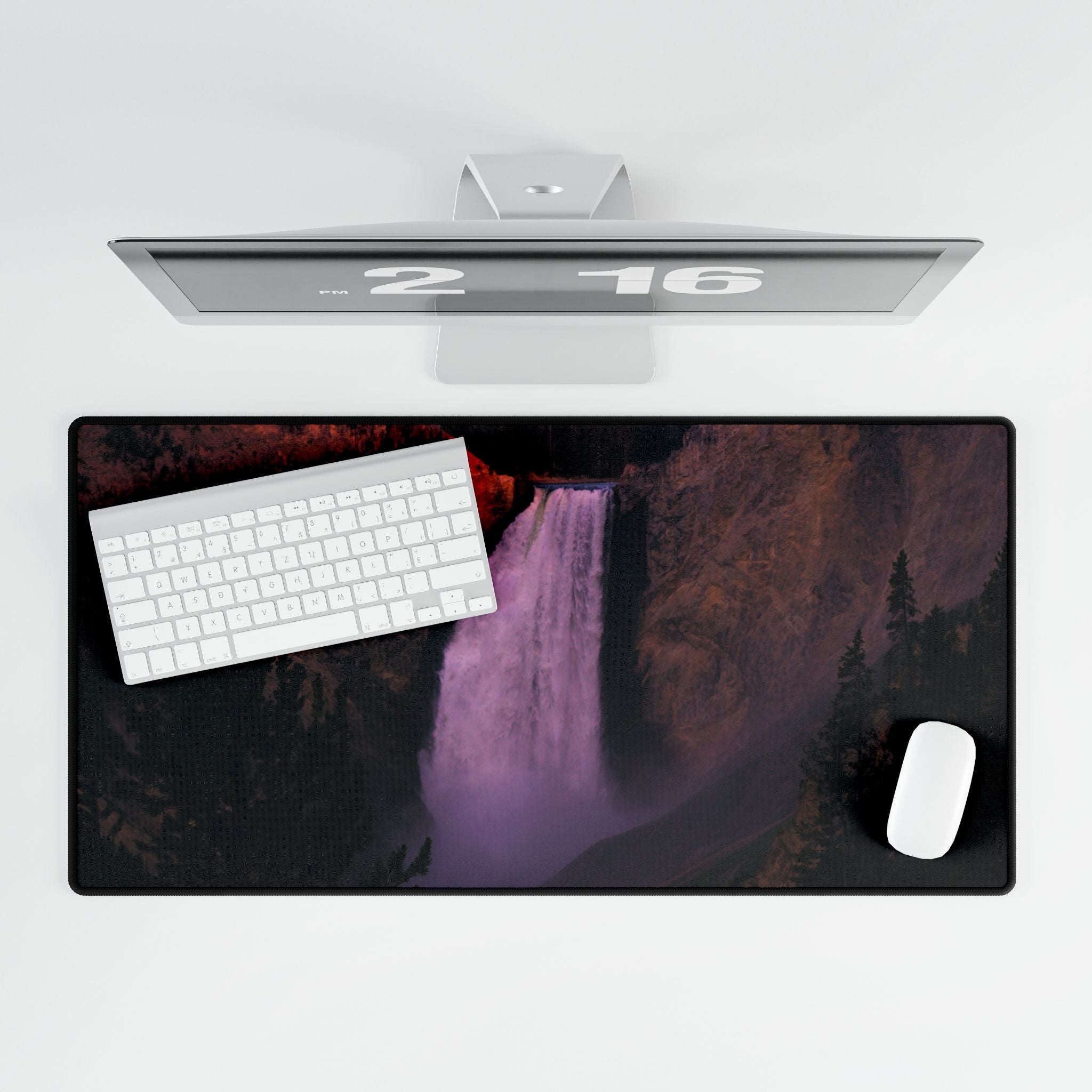 Premium Mouse Pad or  Desk Mat | Lower Falls Sunrise | Yellowstone National Park | My Blu Horizon