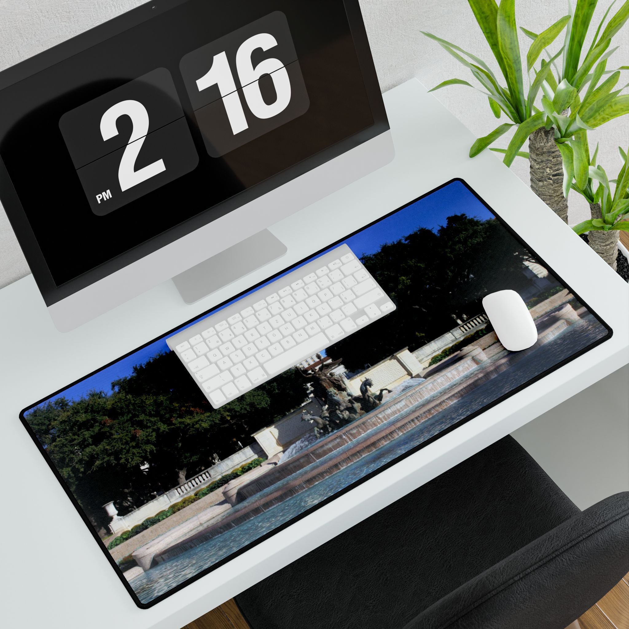 Premium Mouse Pad and Desk Mats -  Littlefield Fountain, Texas Longhorns - My Blu Horizon