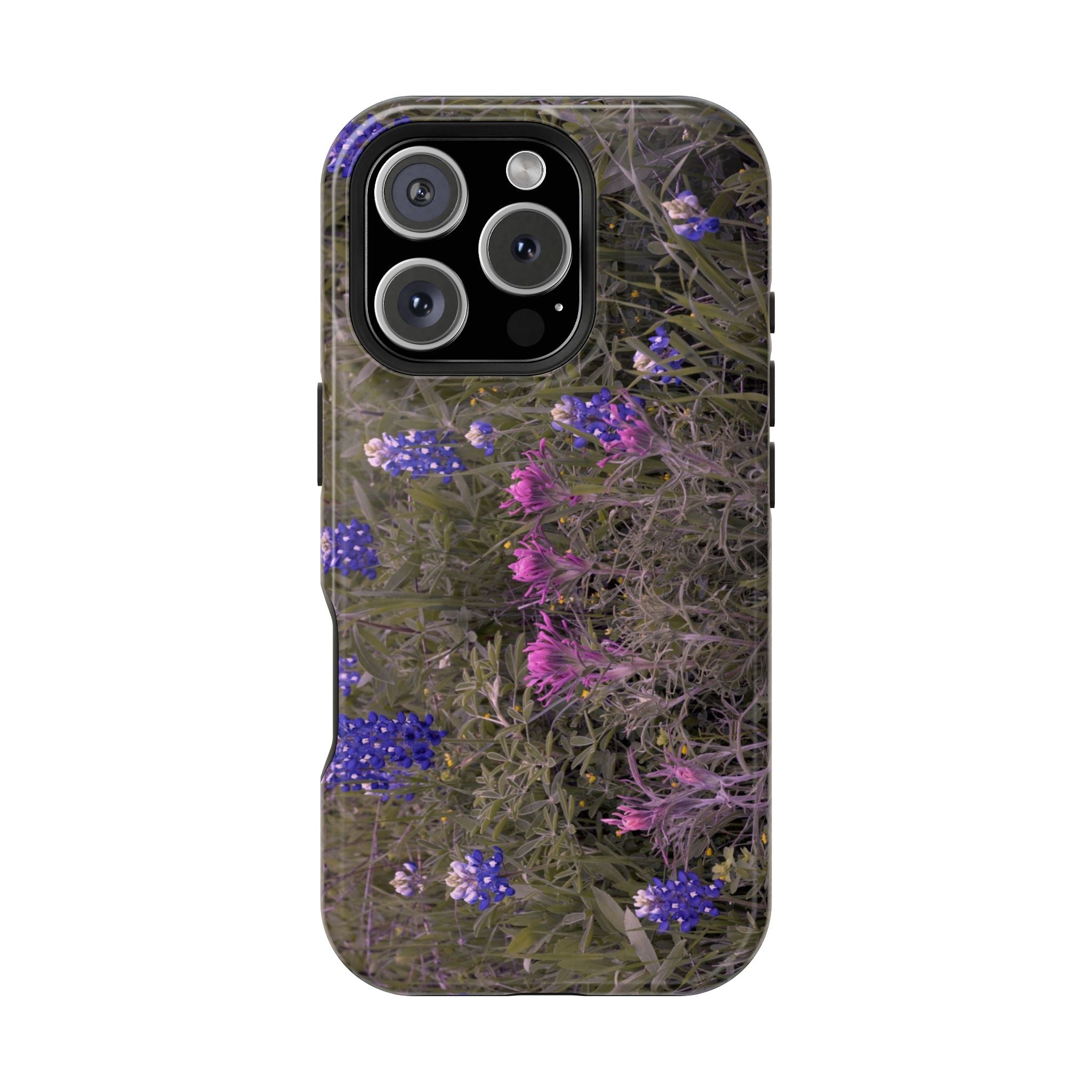 Iphone MagSafe Case -Texas Icons Bluebonnets and Paintbrushes - My Blu Horizon