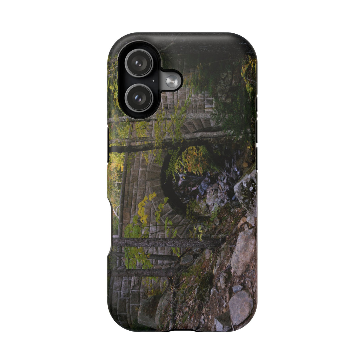 iPhone MagSafe Case | Waterfall Bridge Summer | Acadia National Park | My Blu Horizon