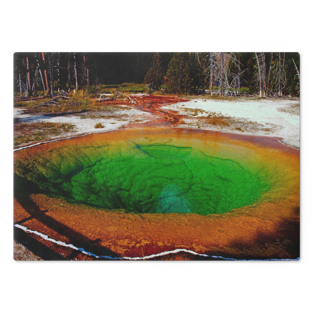 Tempered Glass Cutting Board - Morning Glory Pool, Yellowstone National Park - My Blu Horizon