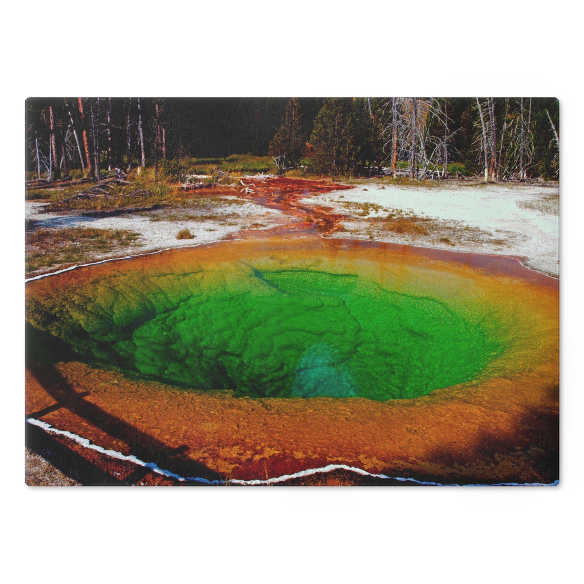 Tempered Glass Cutting Board - Morning Glory Pool, Yellowstone National Park - My Blu Horizon