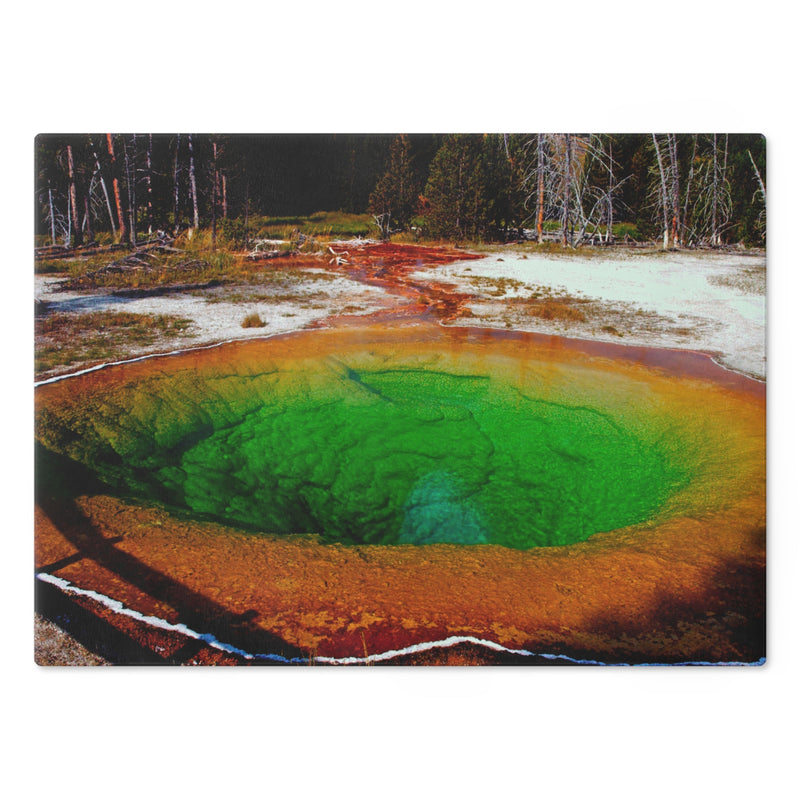 Tempered Glass Cutting Board - Morning Glory Pool, Yellowstone National Park - My Blu Horizon