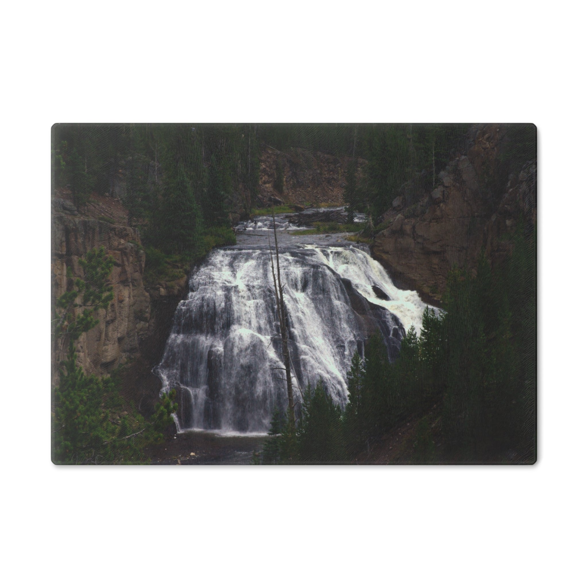 Tempered Glass Cutting Board | Gibbon Falls | Yellowstone National Park | My Blu Horizon