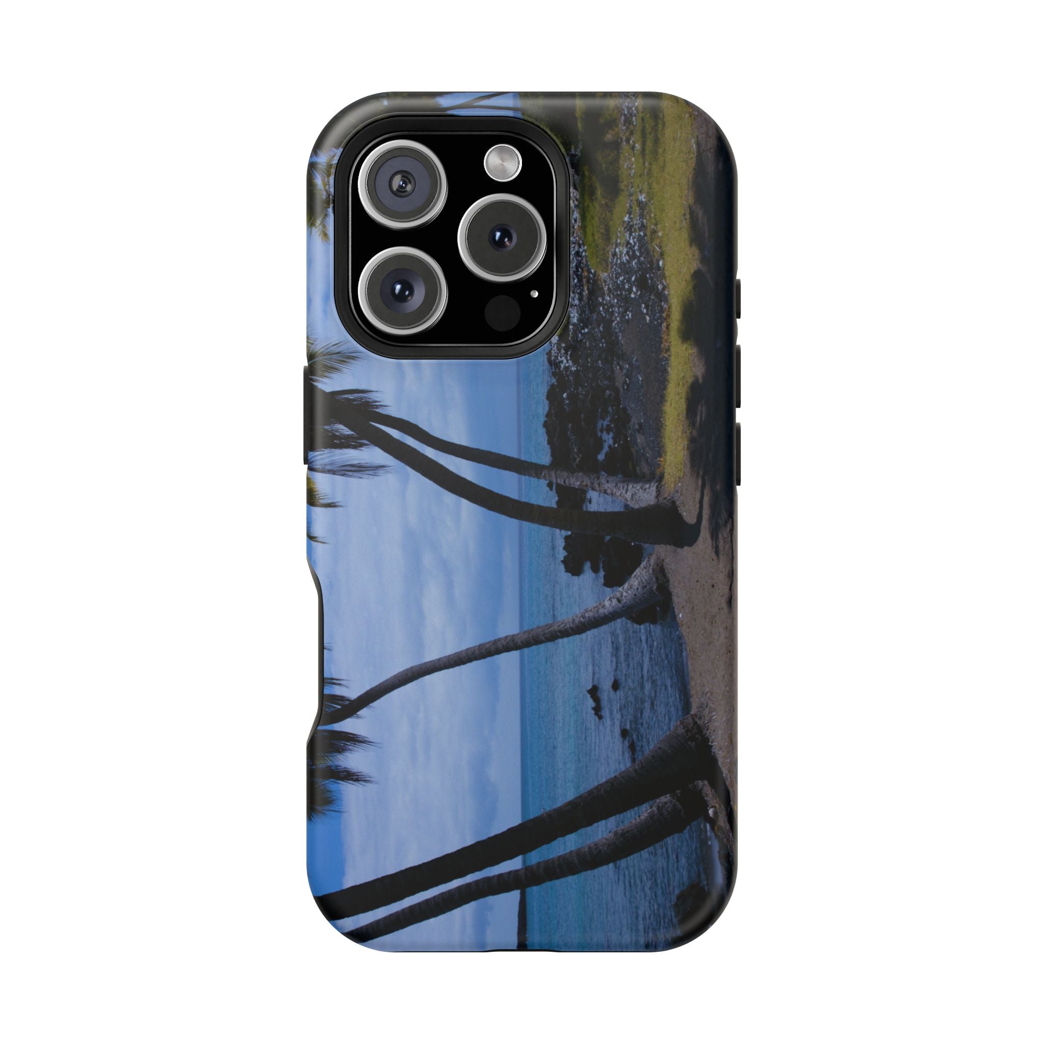 Iphone MagSafe Case - Hawaiian Beach and Palm Trees - My Blu Horizon