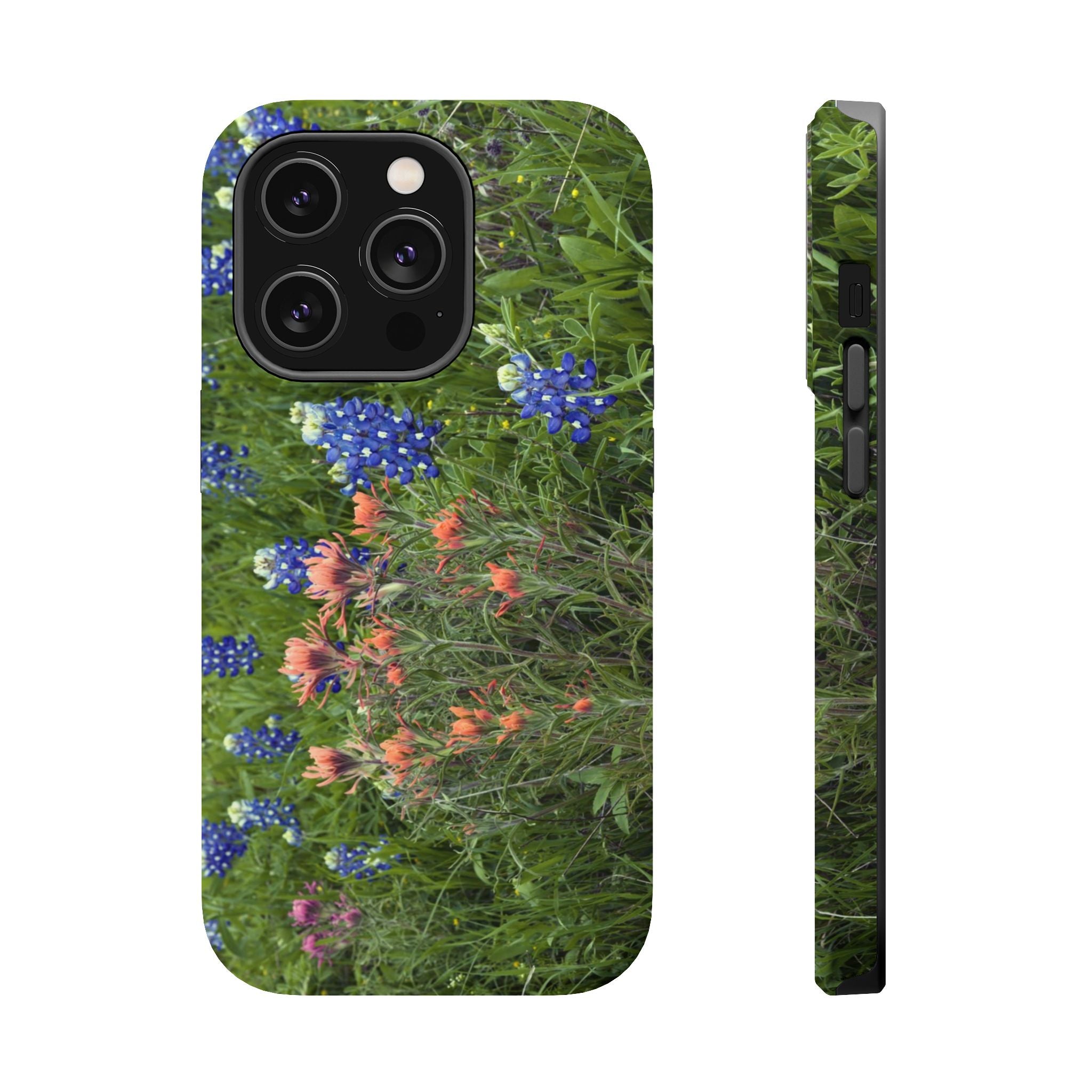 Iphone MagSafe Case - Bluebonnets and Indian Paintbrushes - My Blu Horizon
