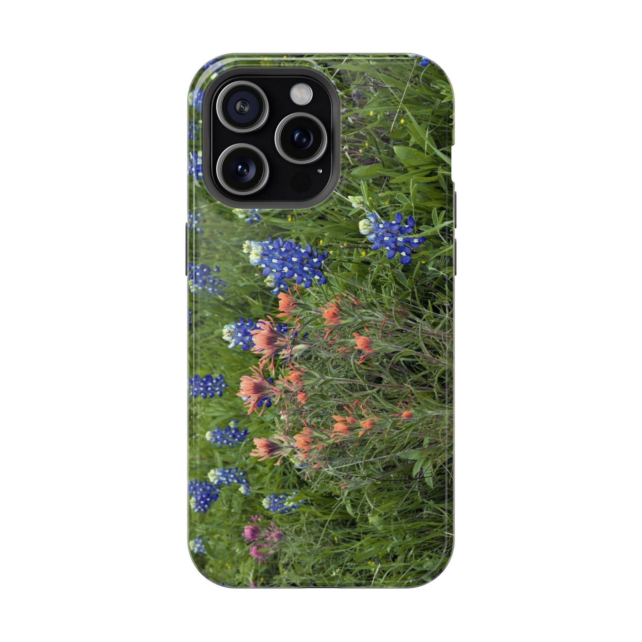Iphone MagSafe Case - Bluebonnets and Indian Paintbrushes - My Blu Horizon