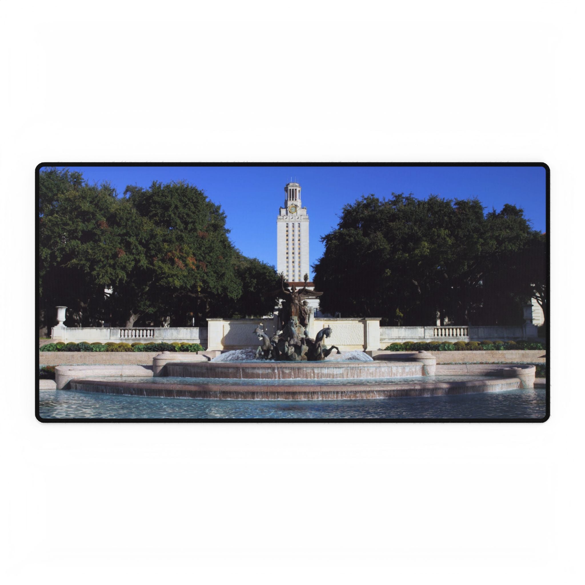 Premium Mouse Pad and Desk Mats -  Littlefield Fountain, Texas Longhorns - My Blu Horizon