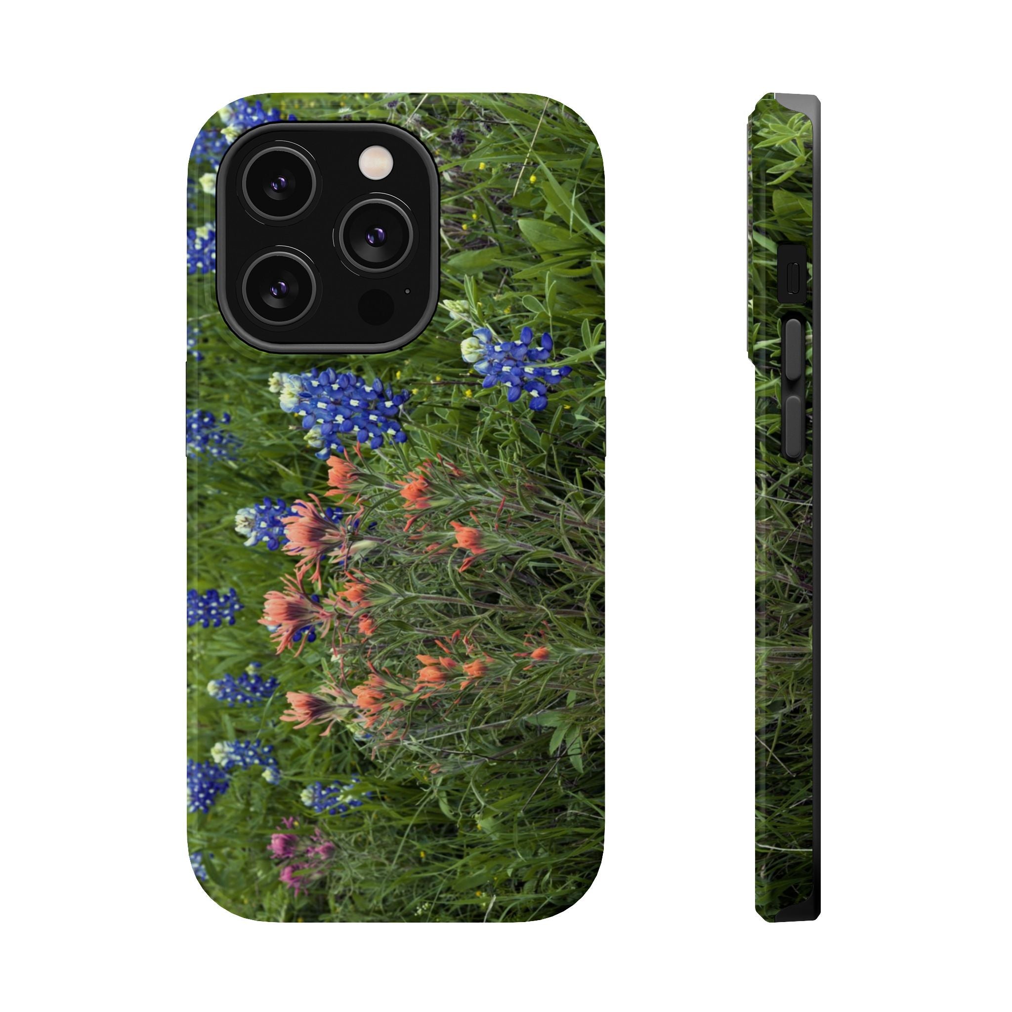 Iphone MagSafe Case - Bluebonnets and Indian Paintbrushes - My Blu Horizon