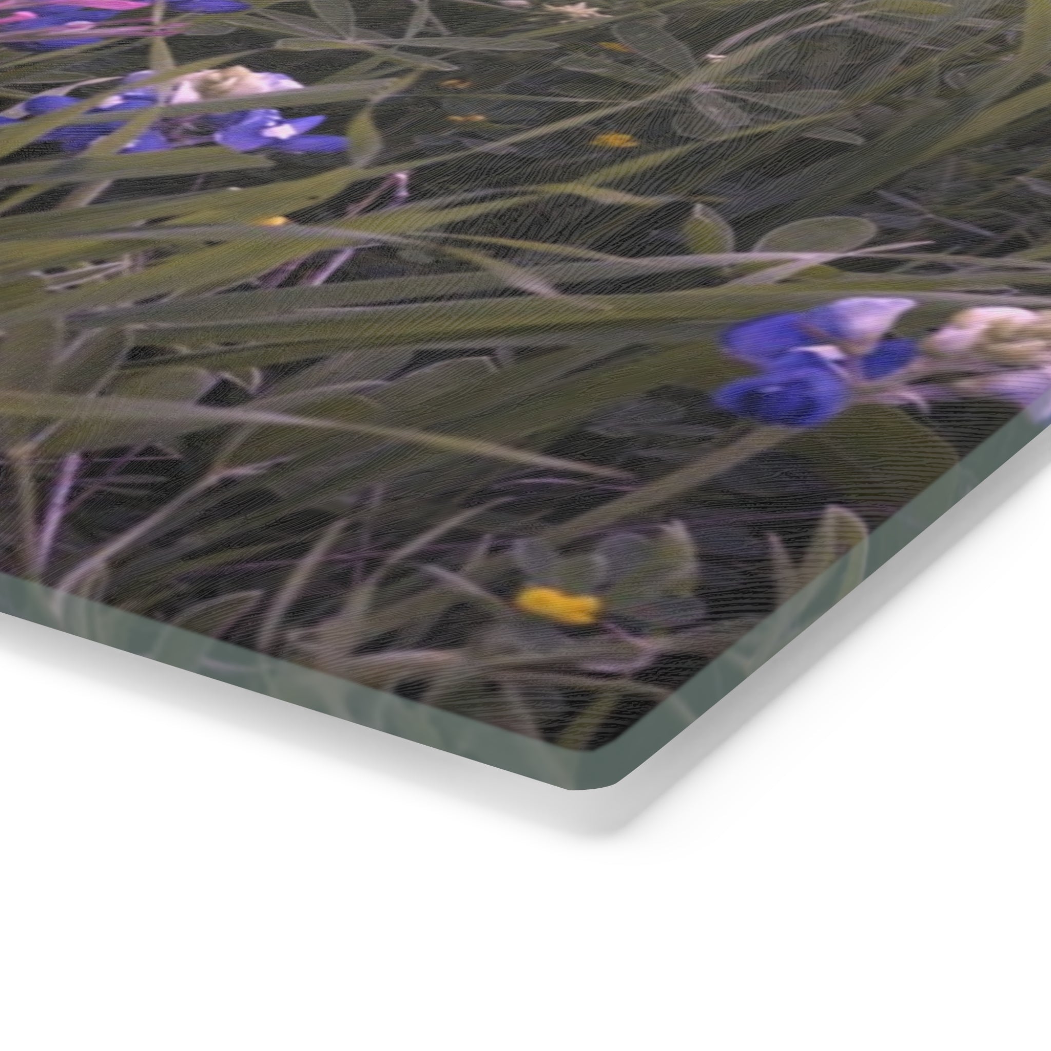 Tempered Glass Cutting Board- Texas Bluebonnets and Indian Paintbrushes - My Blu Horizon