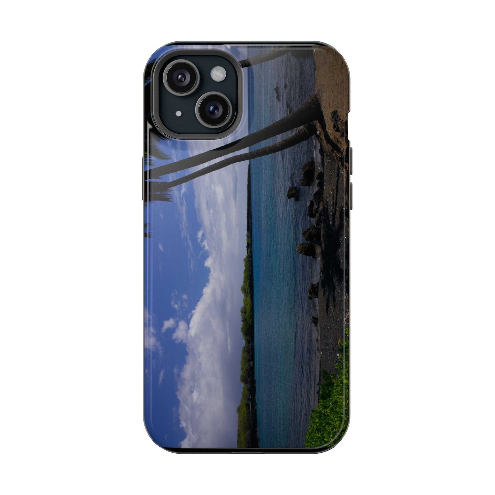 iPhone MagSafe Case | Big Island Black Sand and Blue Ocean | Hawaii | My Blu Horizon