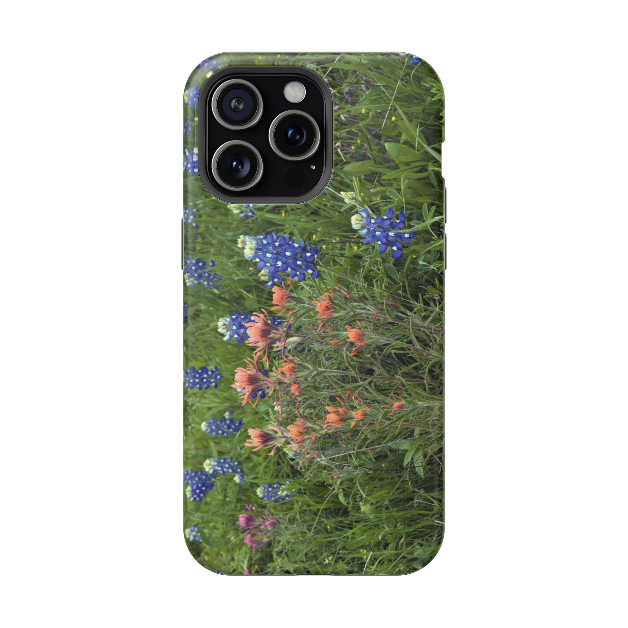 Iphone MagSafe Case - Bluebonnets and Indian Paintbrushes - My Blu Horizon