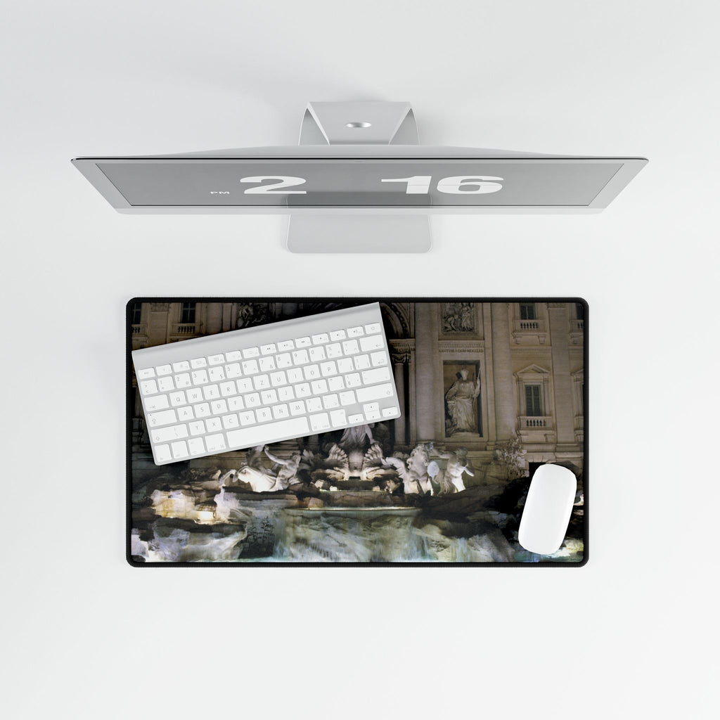 Premium Mouse Pads and Desk Mat - Fontana di Trevi, Rome, Italy - My Blu Horizon