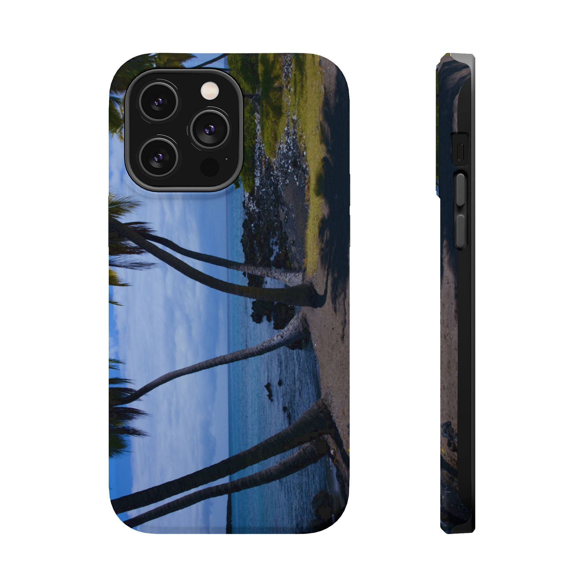 Iphone MagSafe Case - Hawaiian Beach and Palm Trees - My Blu Horizon
