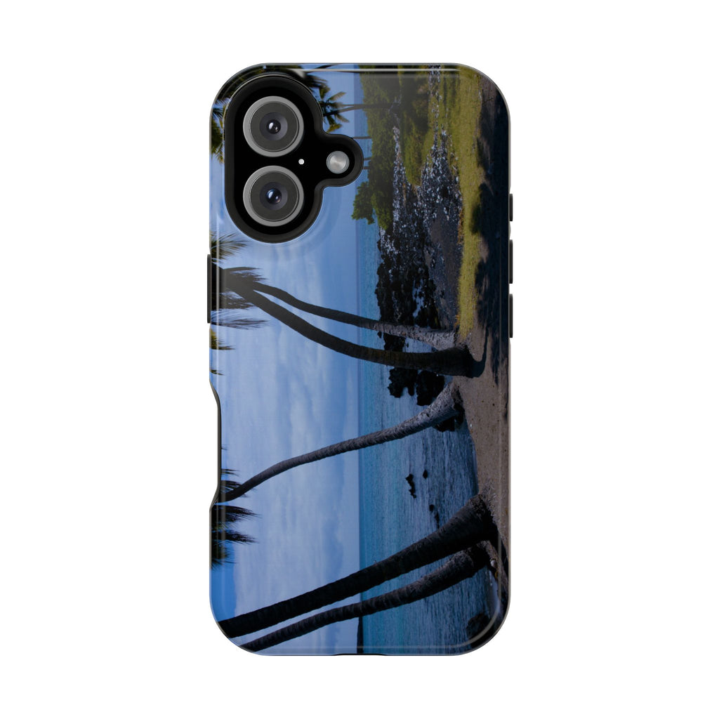 Iphone MagSafe Case - Hawaiian Beach and Palm Trees - My Blu Horizon