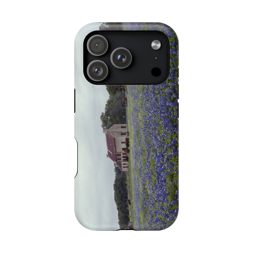 Iphone MagSafe Case - Marble Falls Bluebonnet House - My Blu Horizon