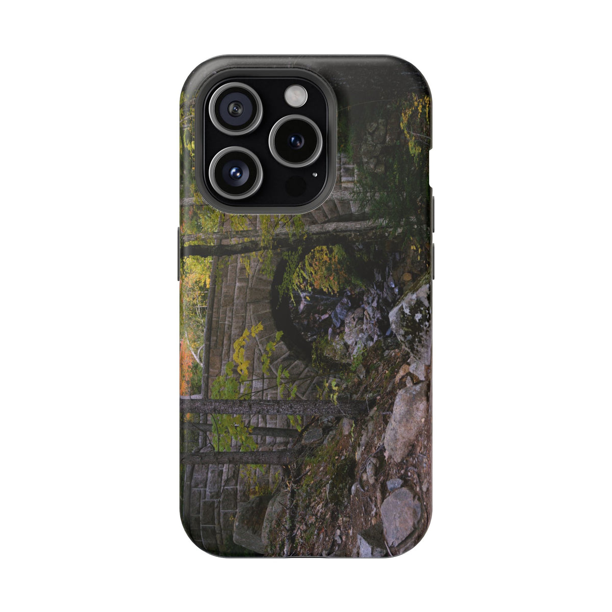 iPhone MagSafe Case | Waterfall Bridge Summer | Acadia National Park | My Blu Horizon