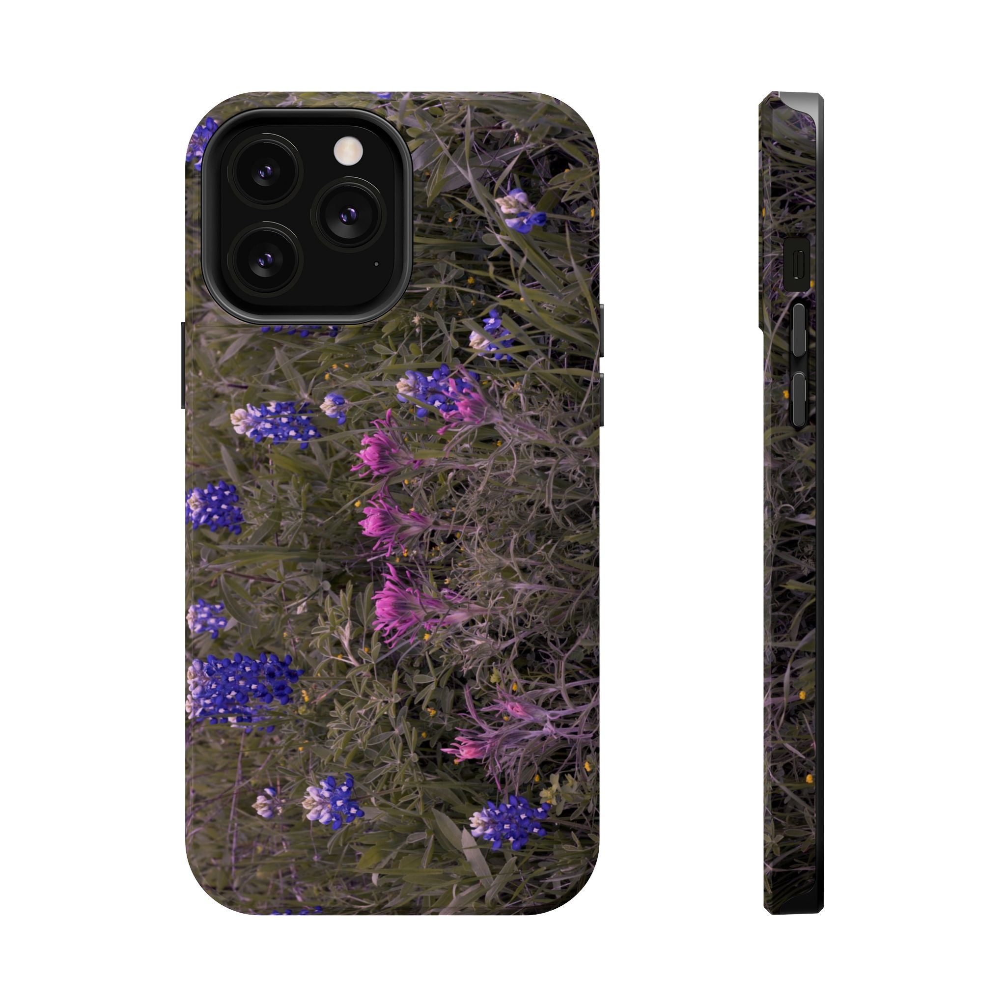 Iphone MagSafe Case -Texas Icons Bluebonnets and Paintbrushes - My Blu Horizon