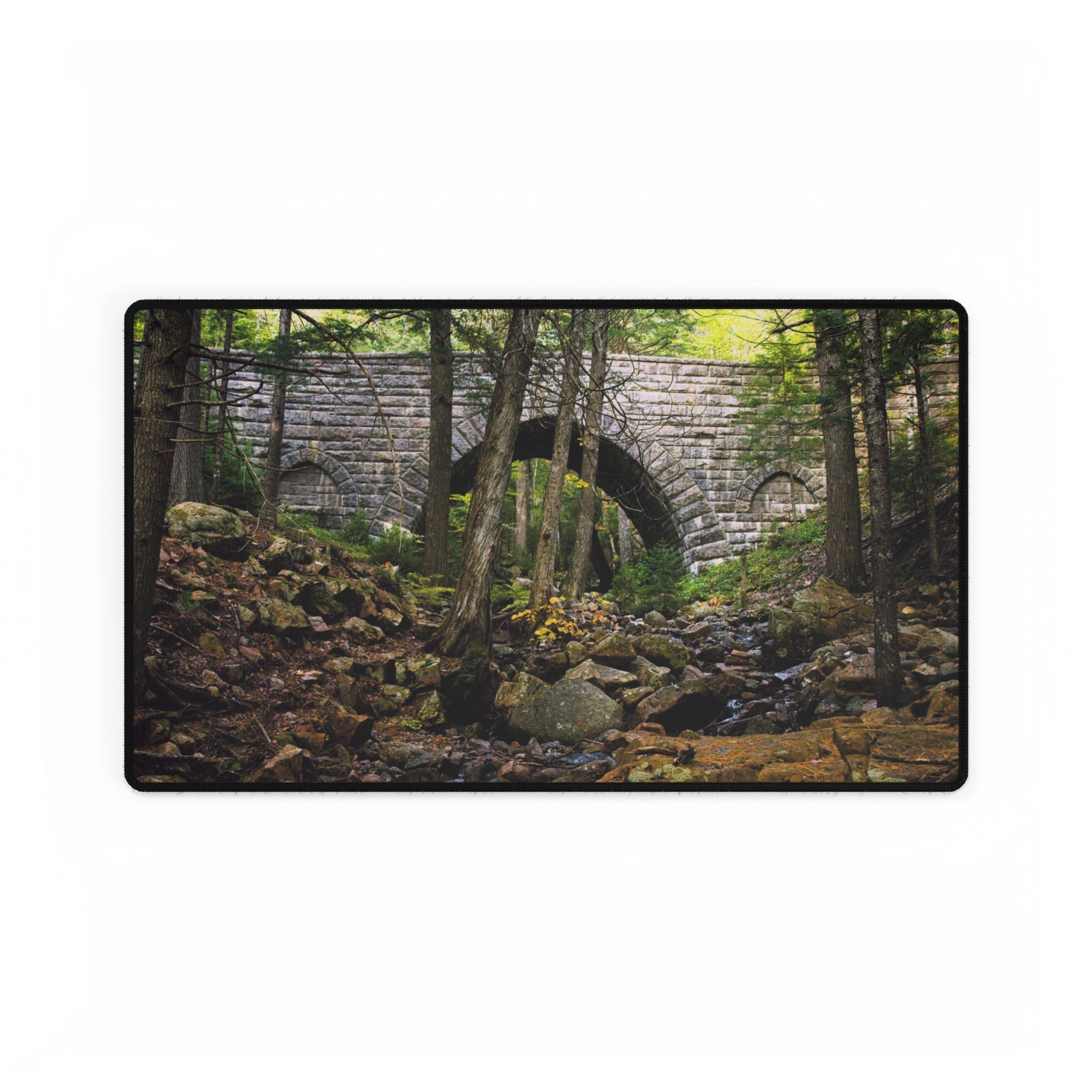 Premium Mouse Pad/Desk Mat - Hemlock Bridge, Acadia - My Blu Horizon