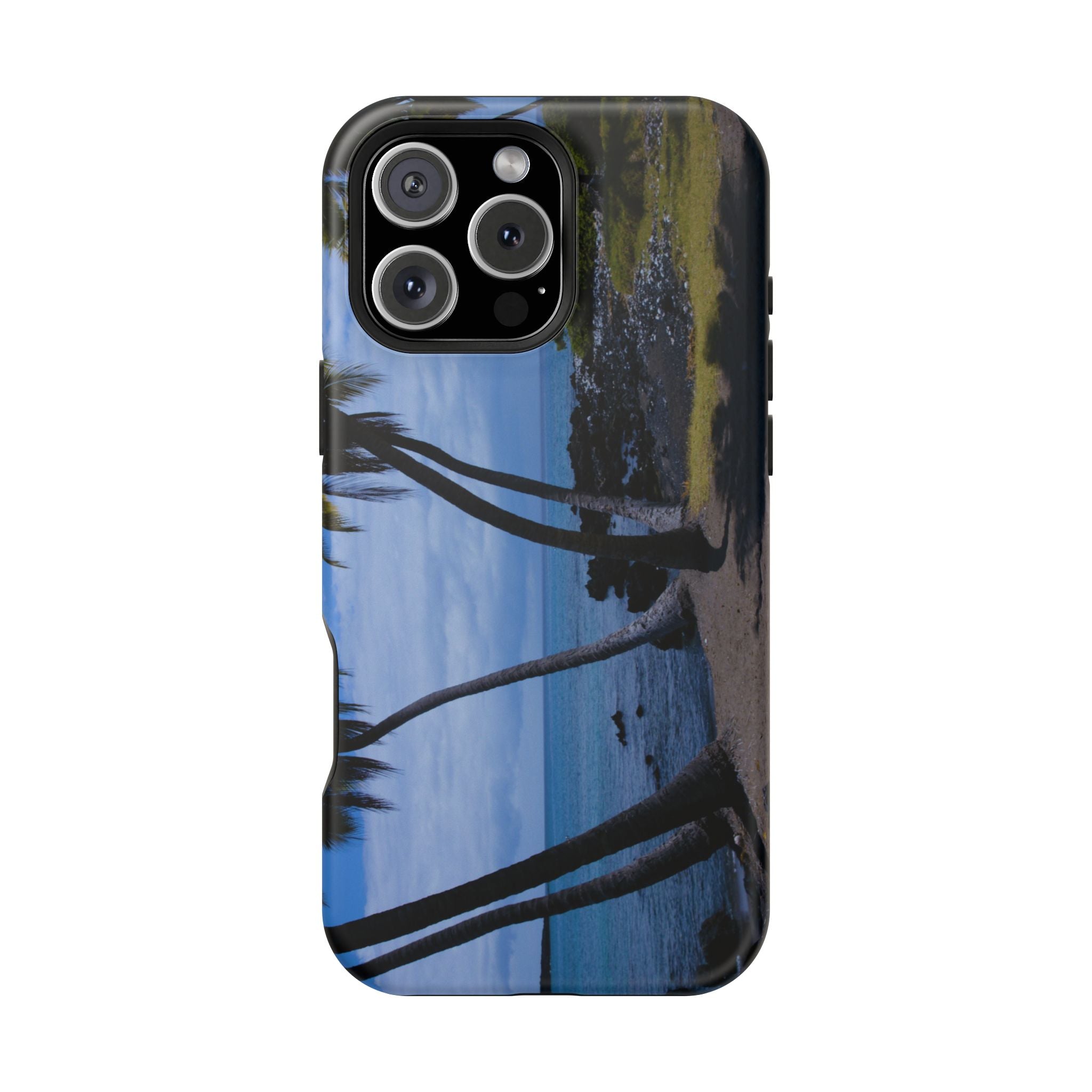 Iphone MagSafe Case - Hawaiian Beach and Palm Trees - My Blu Horizon