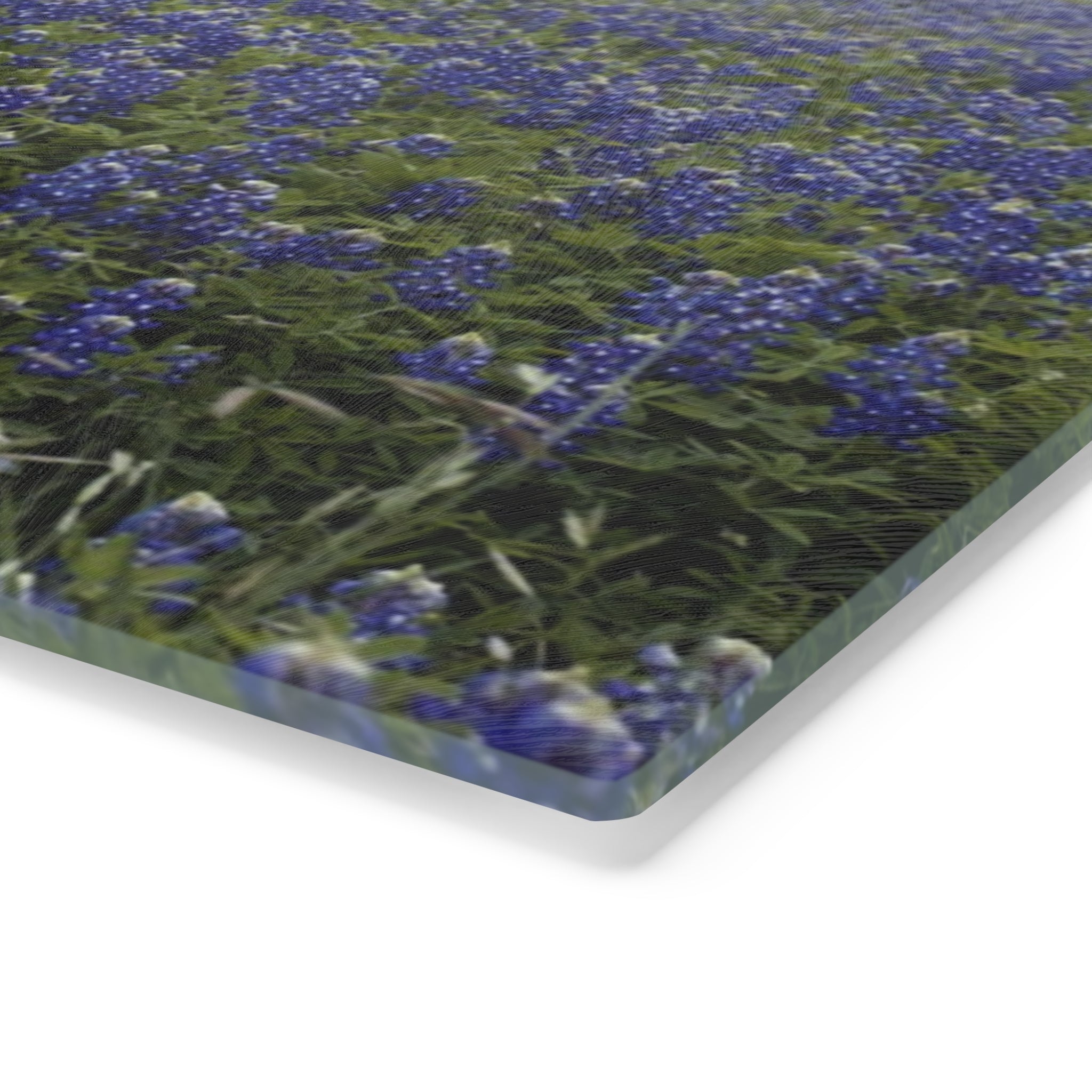 Tempered Glass Cutting Board - Texas Bluebonnets, Marble Falls House- My Blu Horizon