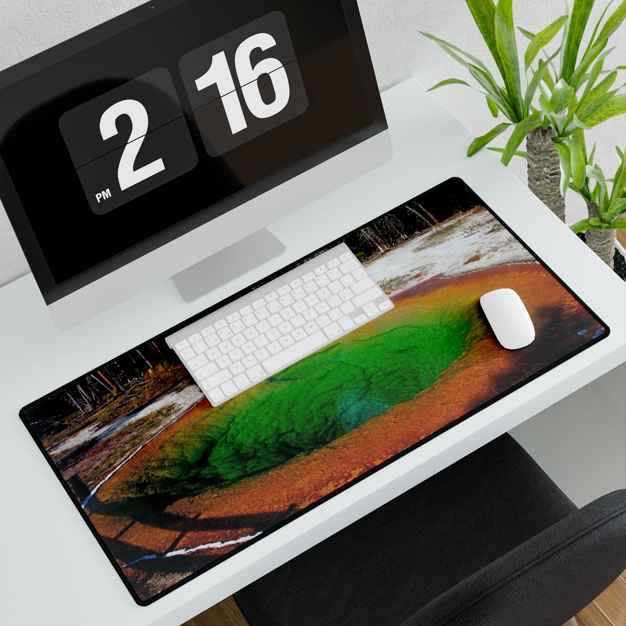 Premium Mouse Pads and Desk Mat - Morning Glory Pool, Yellowstone - My Blu Horizon