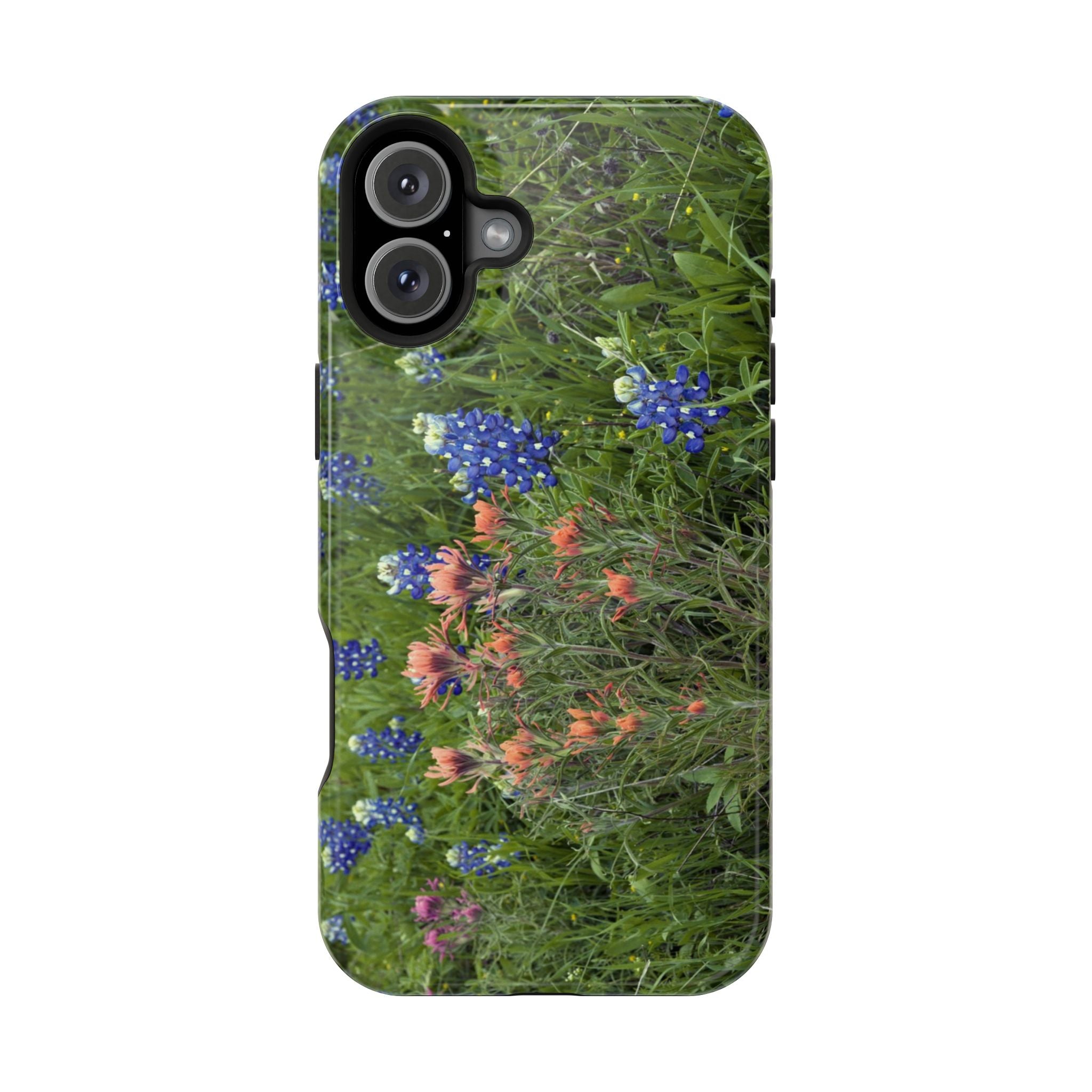 Iphone MagSafe Case - Bluebonnets and Indian Paintbrushes - My Blu Horizon