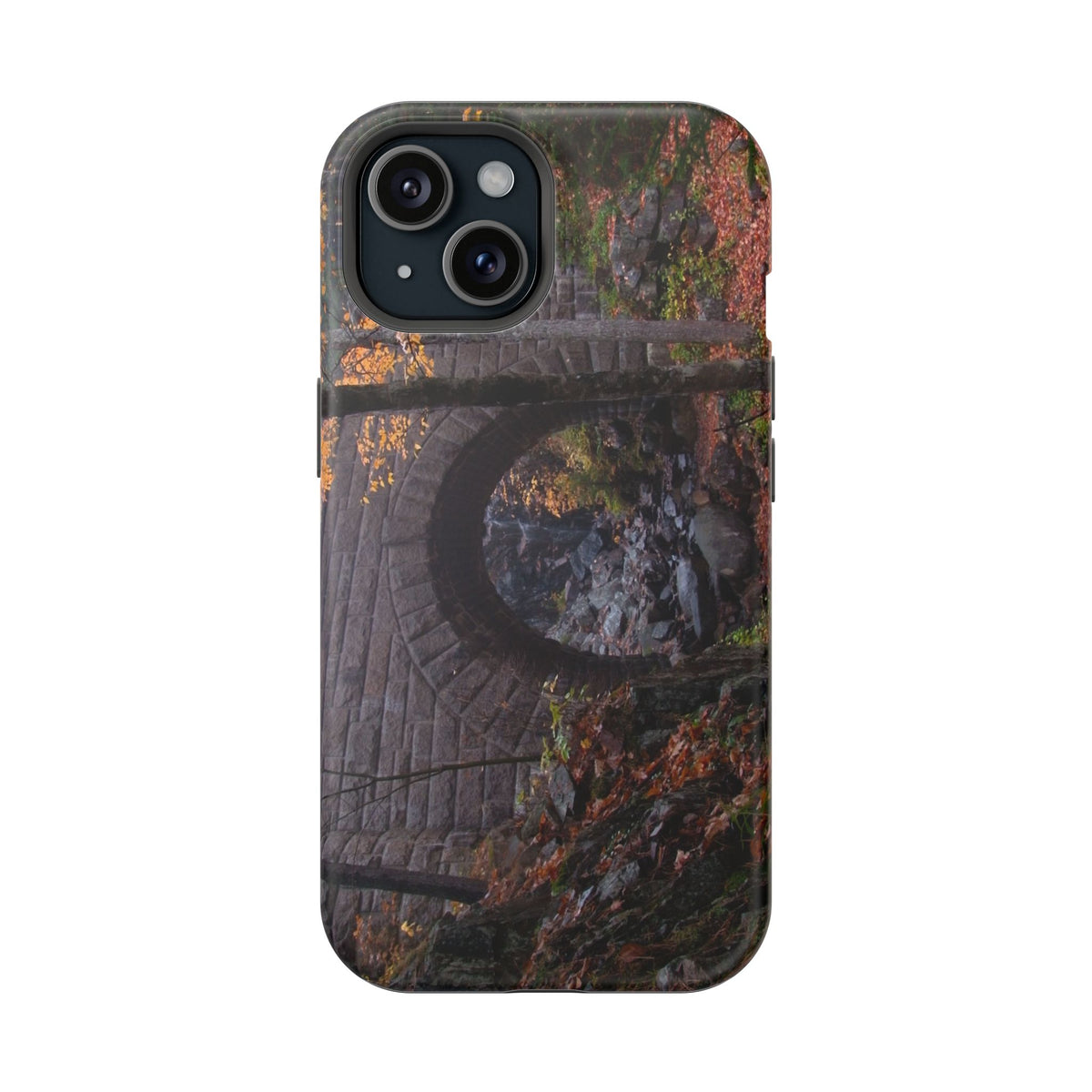 iPhone MagSafe Case | Waterfall Bridge Fall | Acadia National Park | My Blu Horizon