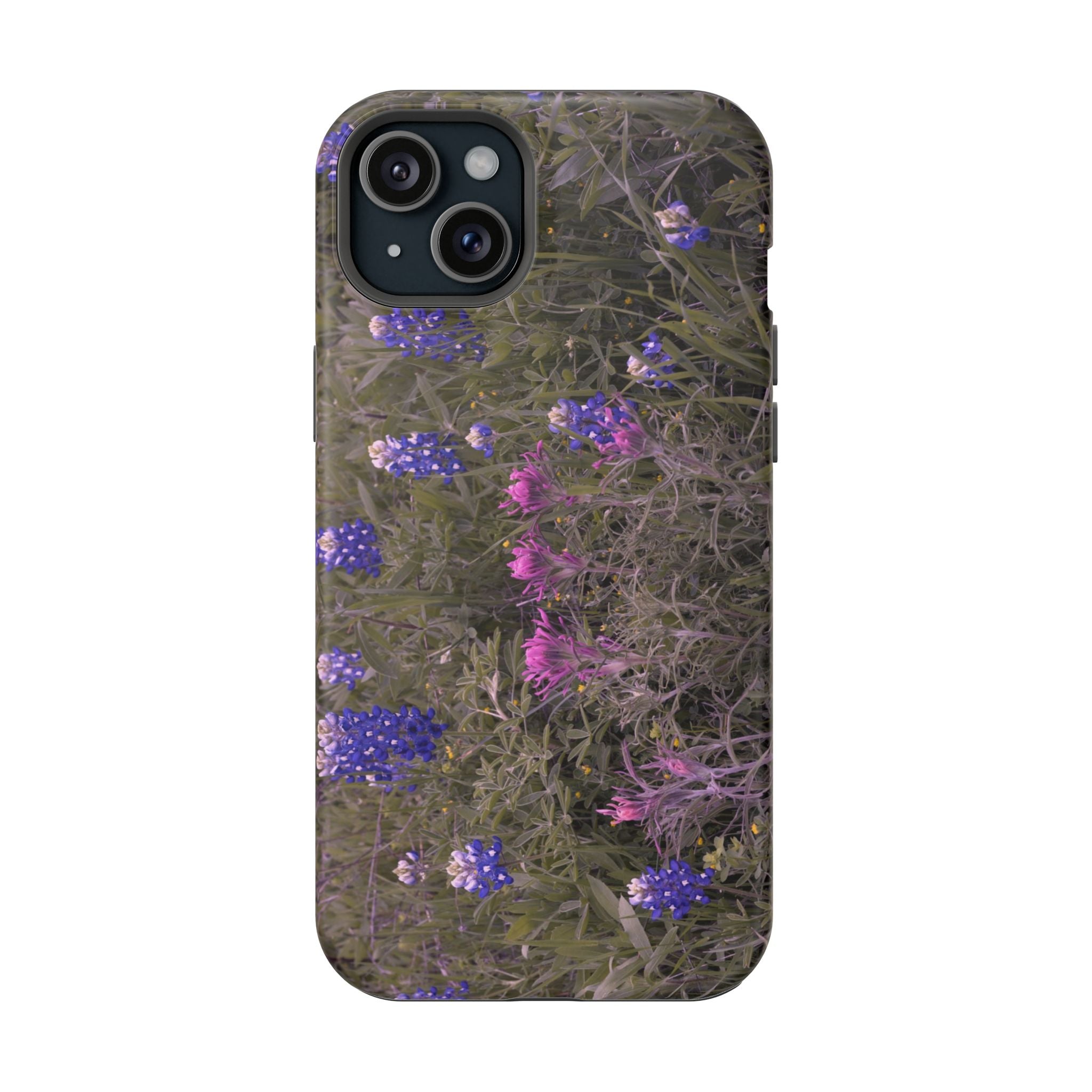 Iphone MagSafe Case -Texas Icons Bluebonnets and Paintbrushes - My Blu Horizon